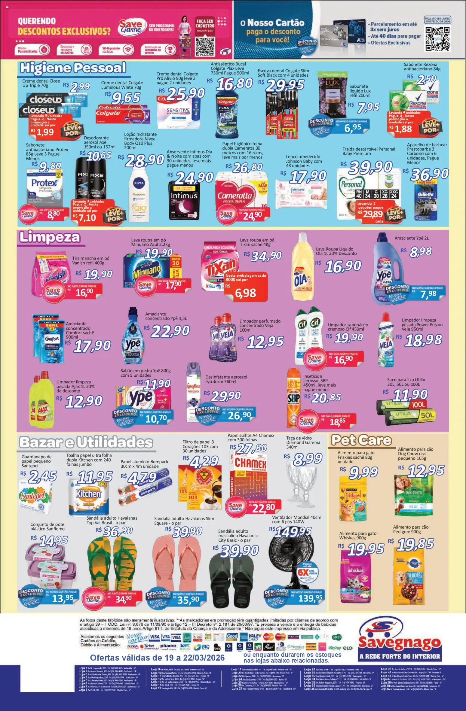 Savegnago Folheto - válido de 19.03.2026 | Página: 4 | Produtos: Sabão, Papel sulfite, Body, Amaciante
