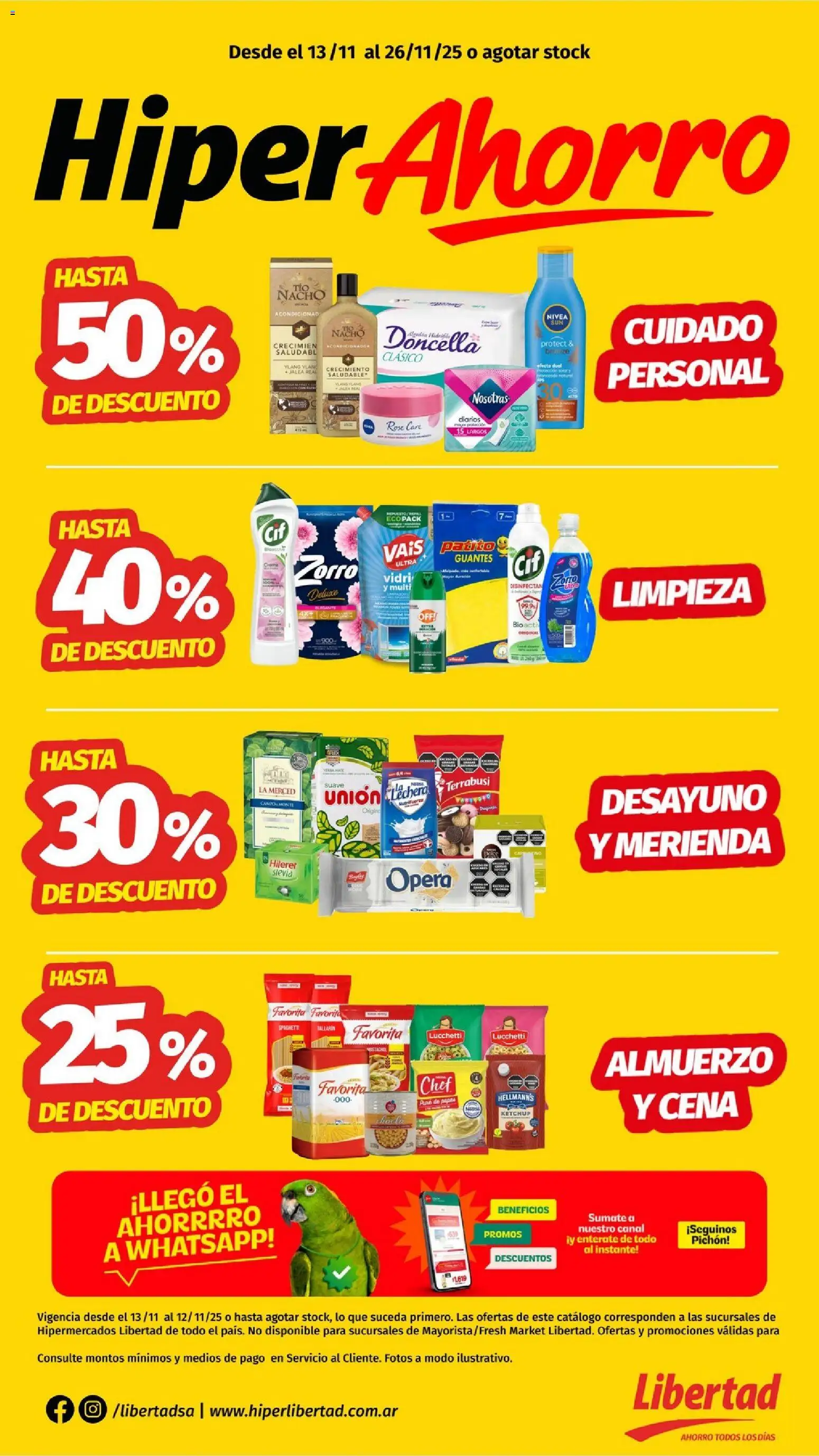 Hipermercado Libertad catálogo │ válido desde el 13.11.2025 | Página: 1 | Productos: Ketchup, Guantes