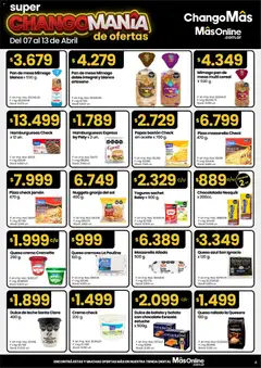 Vista previa Changomas ofertas válido desde el 07.04.2026 | Página: 4 | Productos: Mesa, Leche, Pan, Jamón