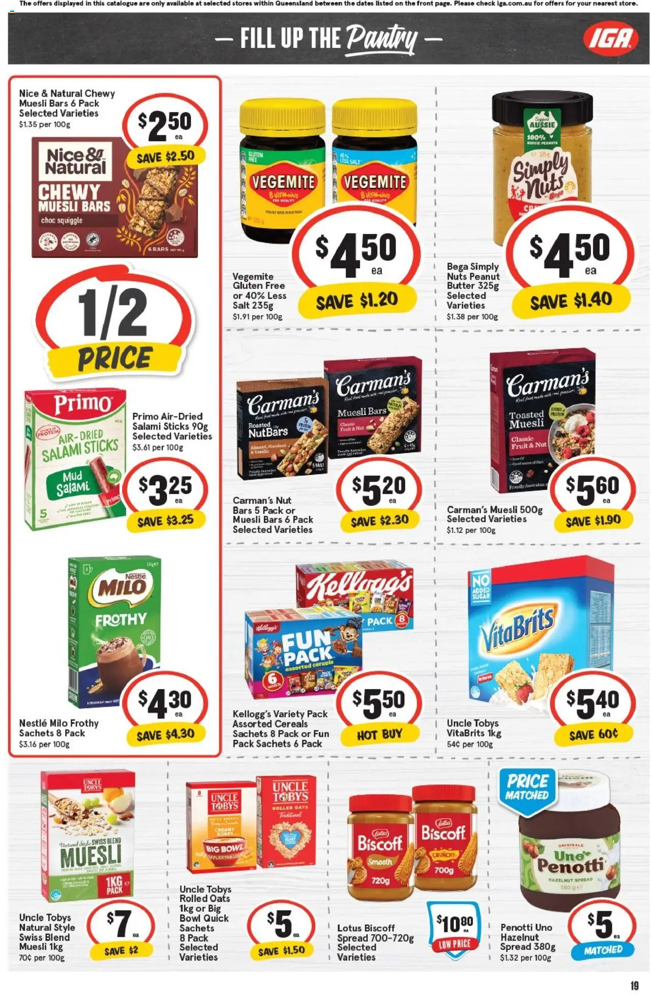 IGA catalogue - valid from 08.10.2025 | Page: 22 | Products: Salami, Honey, Oats, Nuts