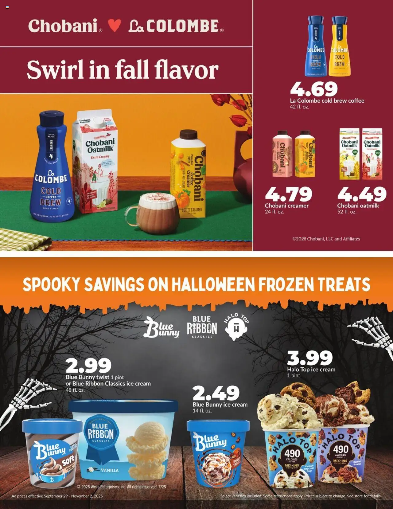HyVee Monthly - valid from 29.09.2025 | Page: 2 | Products: Coffee, Cream, Ice cream