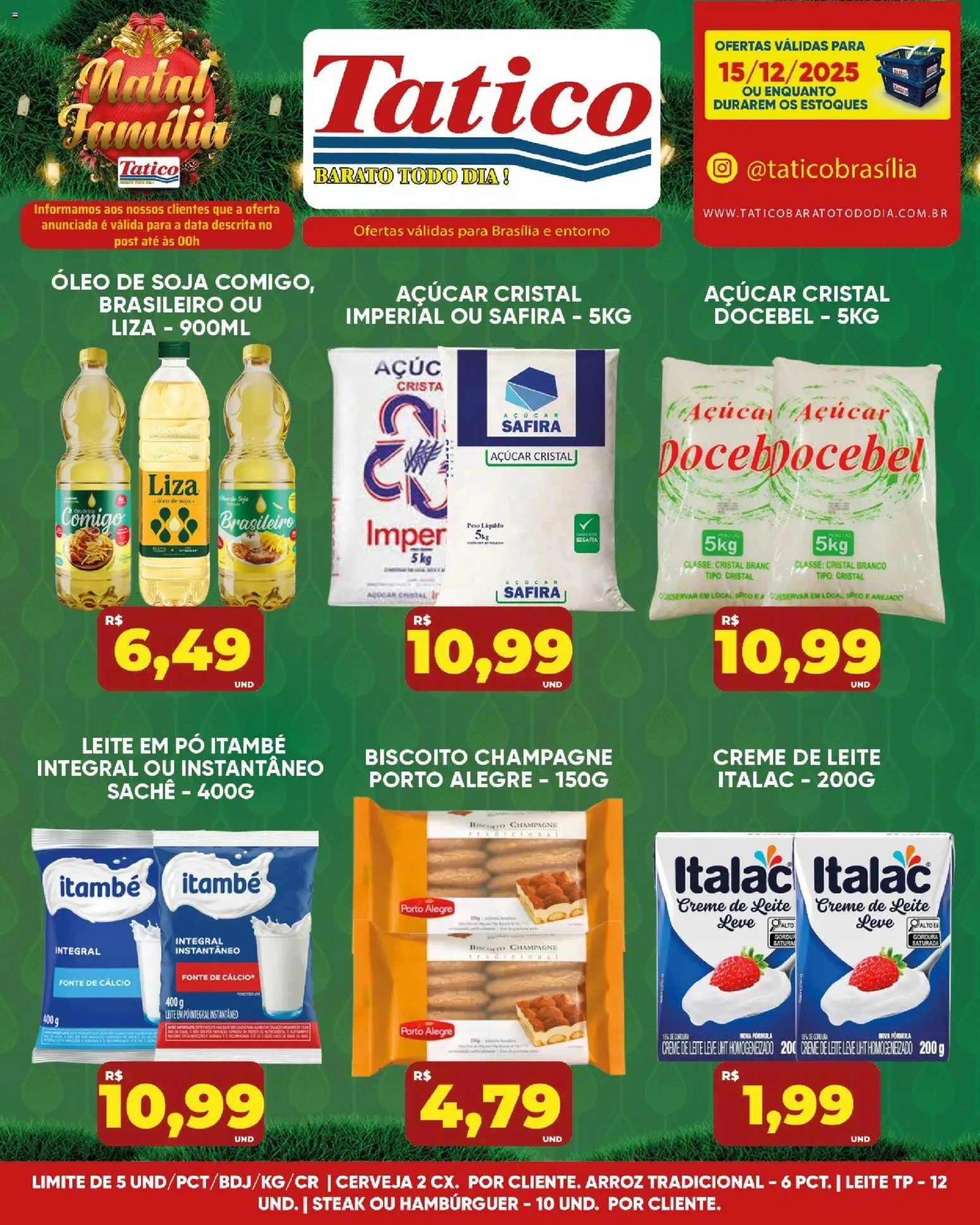 Tatico Folheto - válido de 15.12.2025 | Página: 4 | Produtos: Pó, Hambúrguer, Creme de leite, Soja