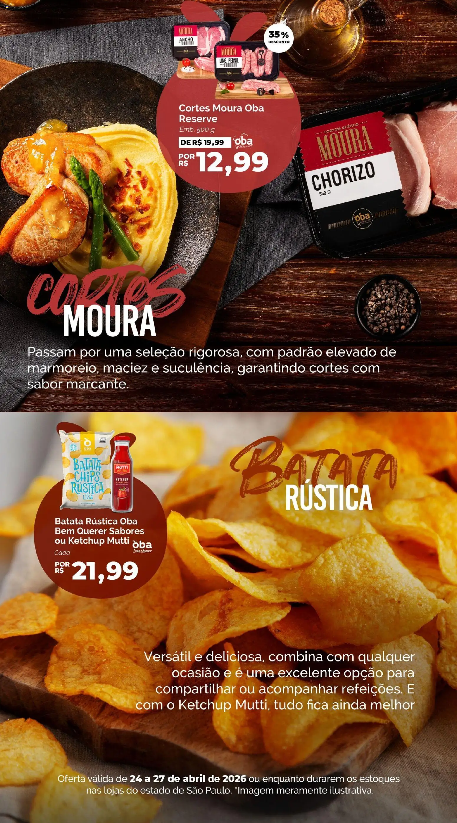 Oba Hortifruti Folheto - válido de 24.04.2026 | Página: 2 | Produtos: Pernil, Ketchup, Batata