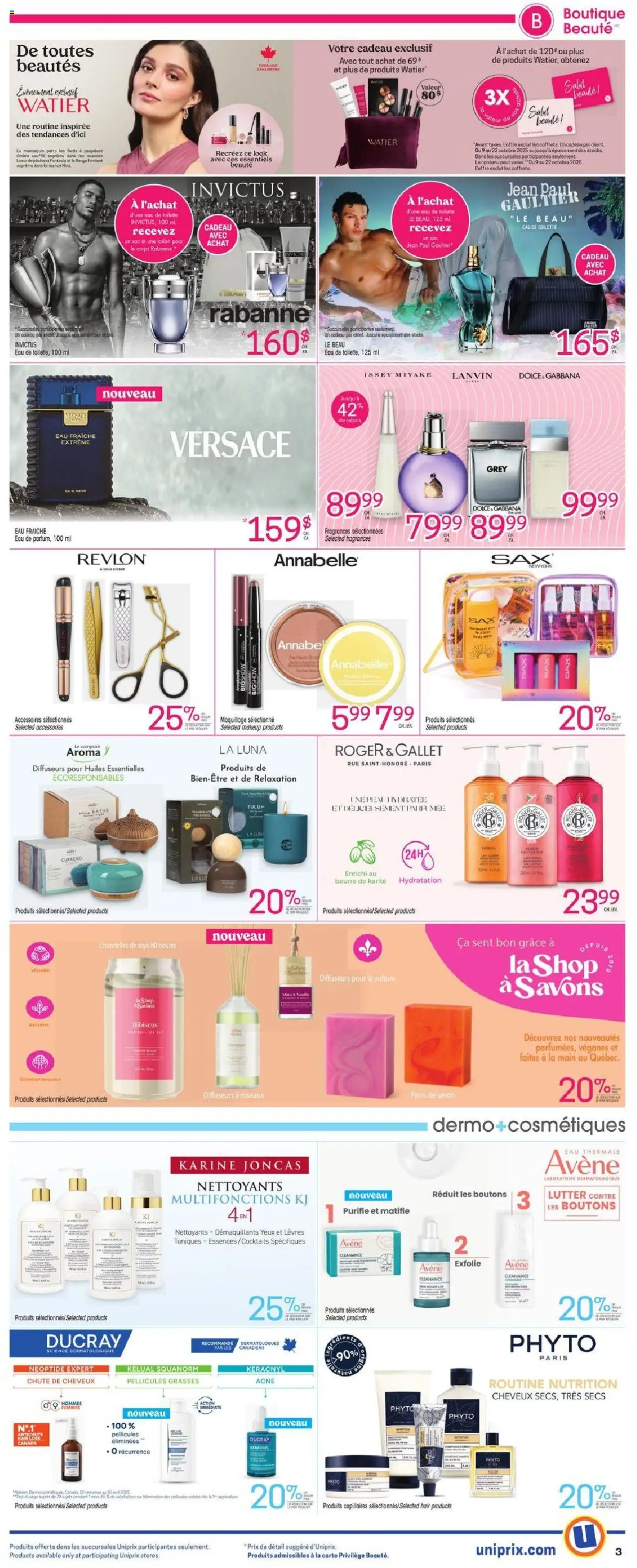 Uniprix flyer valid from 09.10.2025 | Page: 3 | Products: Eau de toilette, Toilette