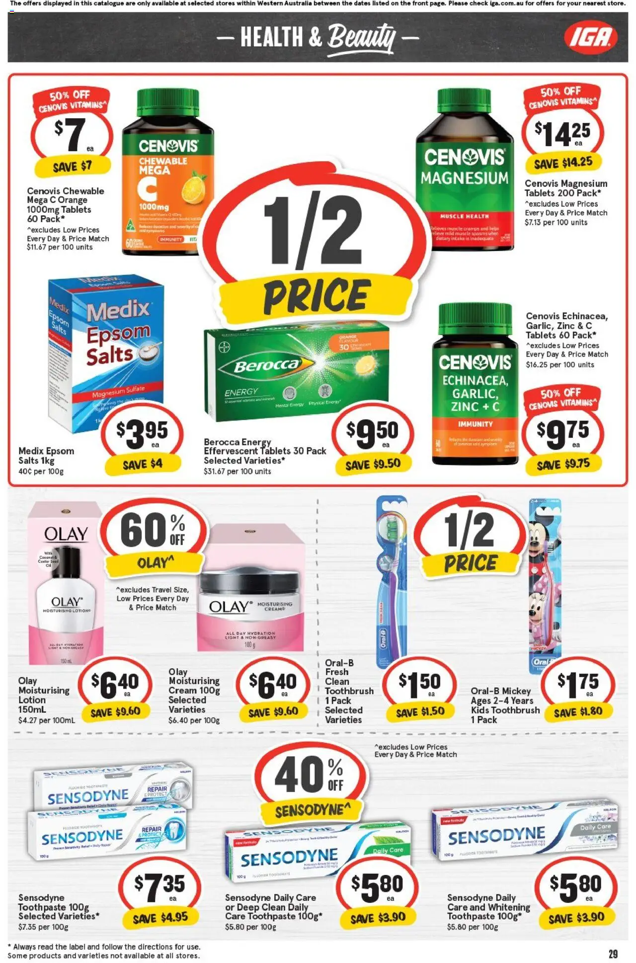 IGA catalogue - valid from 08.10.2025 | Page: 32 | Products: Light, Cream, Tablets, Zinc