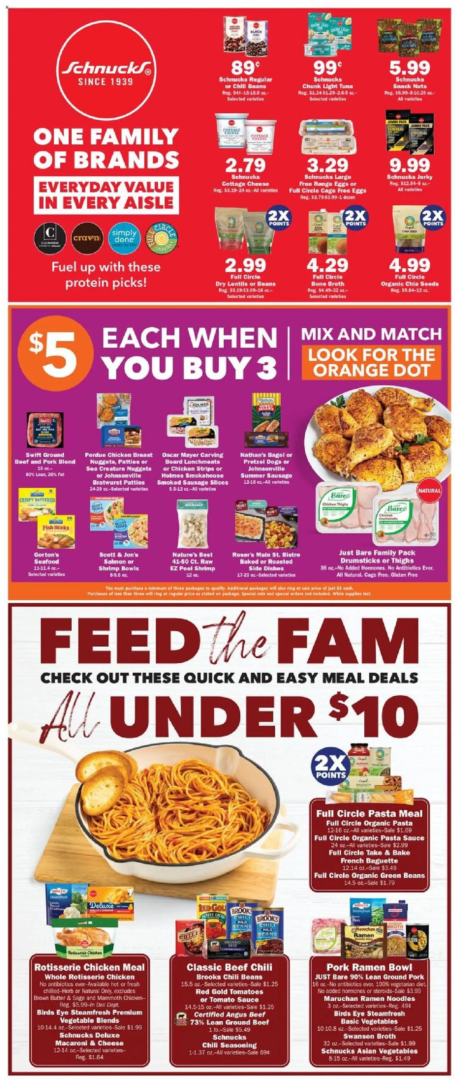 Schnucks Weekly Ad - valid from 07.01.2026 | Page: 2 | Products: Cheese, Pork, Tomatoes, Noodles