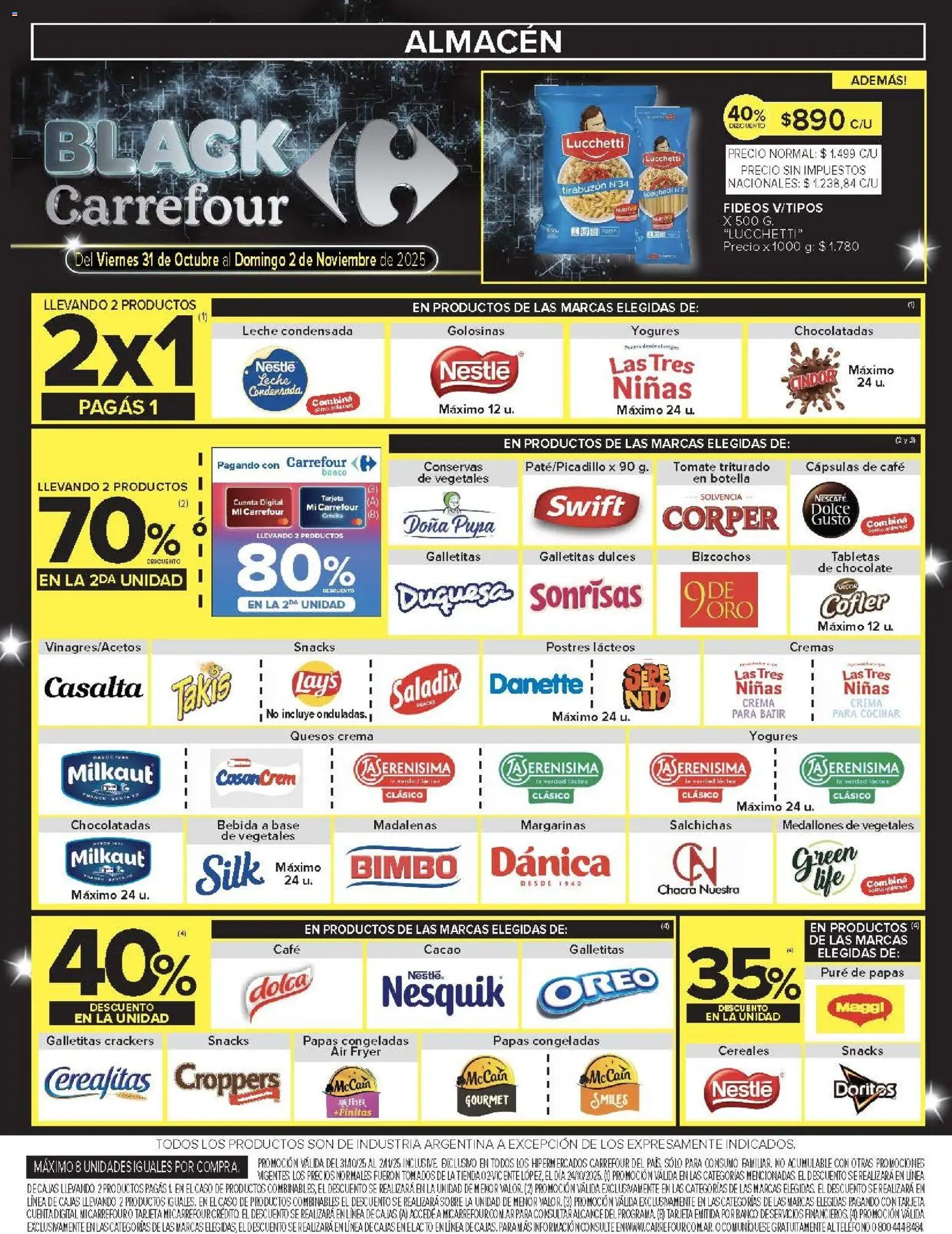 Carrefour - Ofertas - Chubut │ válido desde el 31.10.2025 | Página: 4 | Productos: Botella, Sobre, Tomate, Crema
