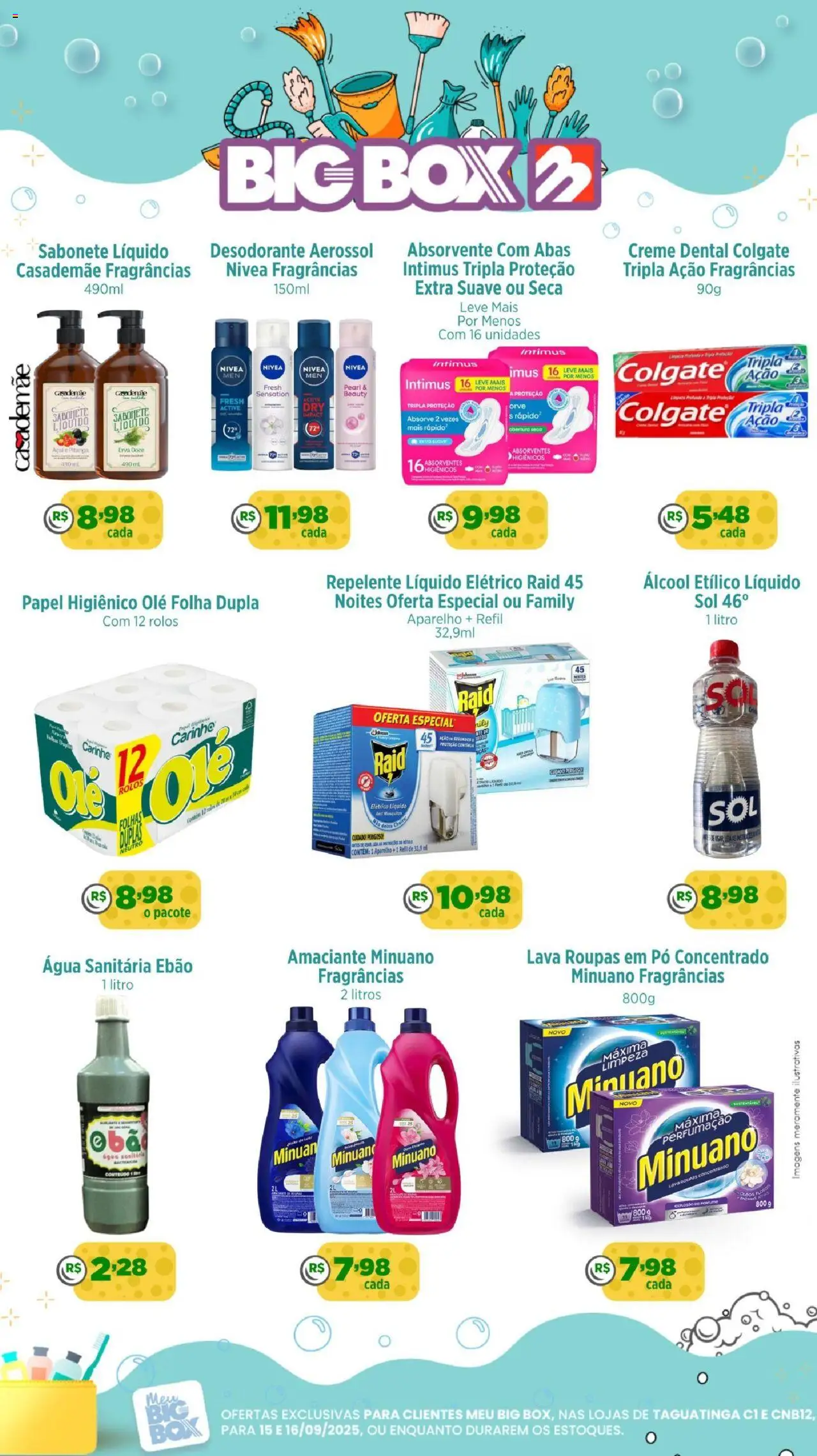Big Box Folheto - válido de 15.09.2025 | Página: 1 | Produtos: Desodorante, Creme, Absorvente, Água sanitária