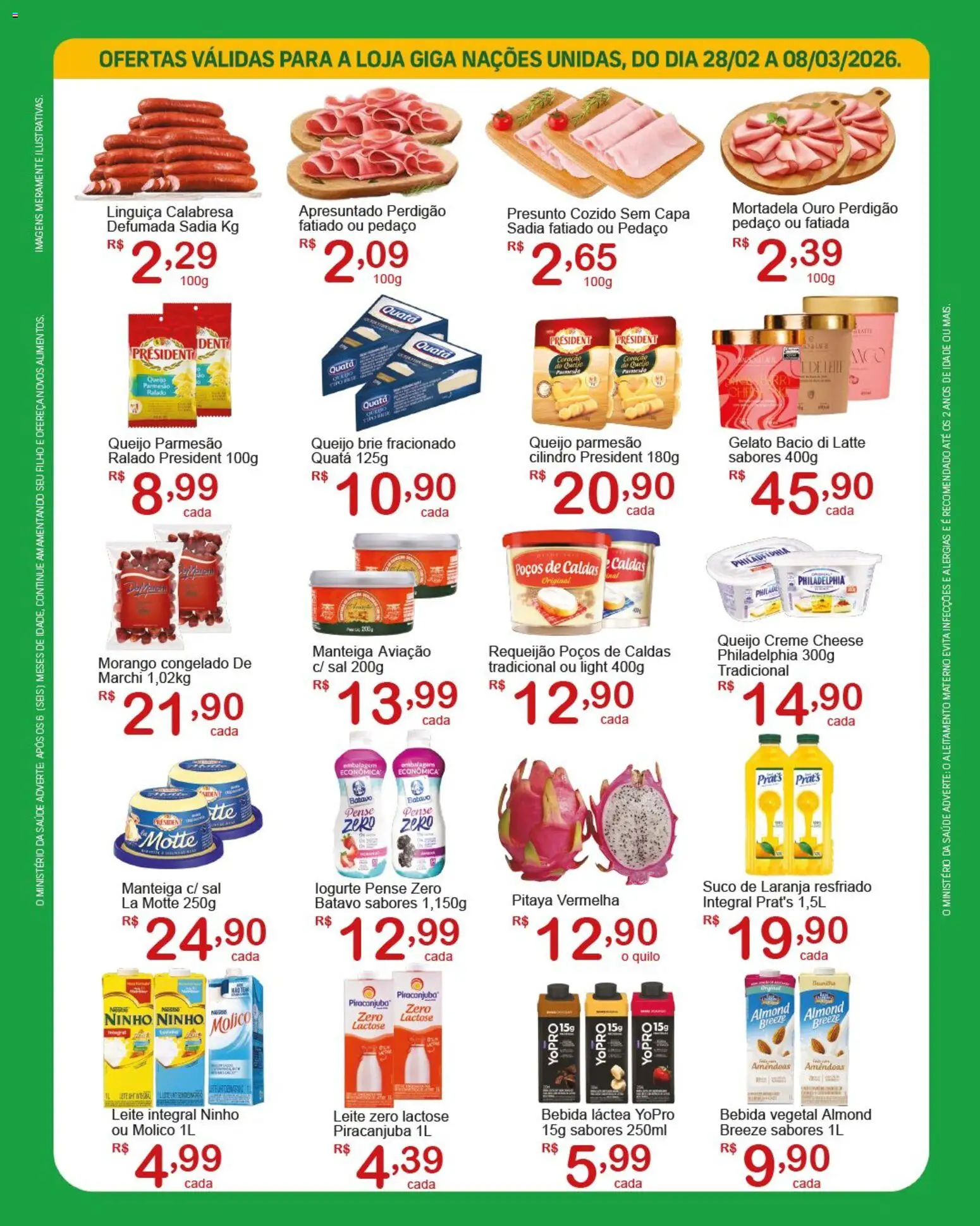 GIGA Atacado Folheto - válido de 28.02.2026 | Página: 4 | Produtos: Queijo, Mortadela, Parmesão, Sal