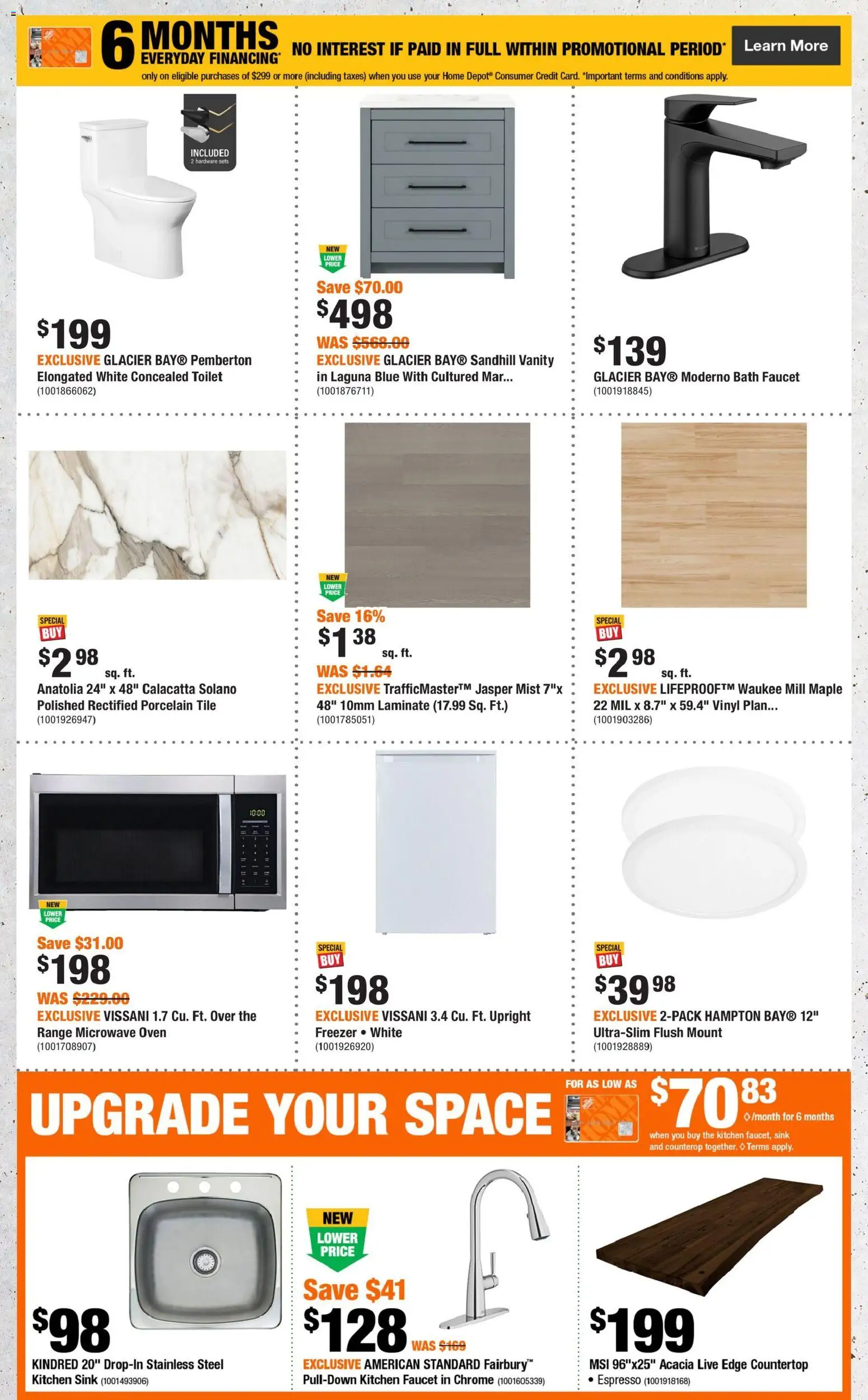 Home Depot flyer valid from 11.12.2025 | Page: 6 | Products: Oven, Microwave oven, Bath