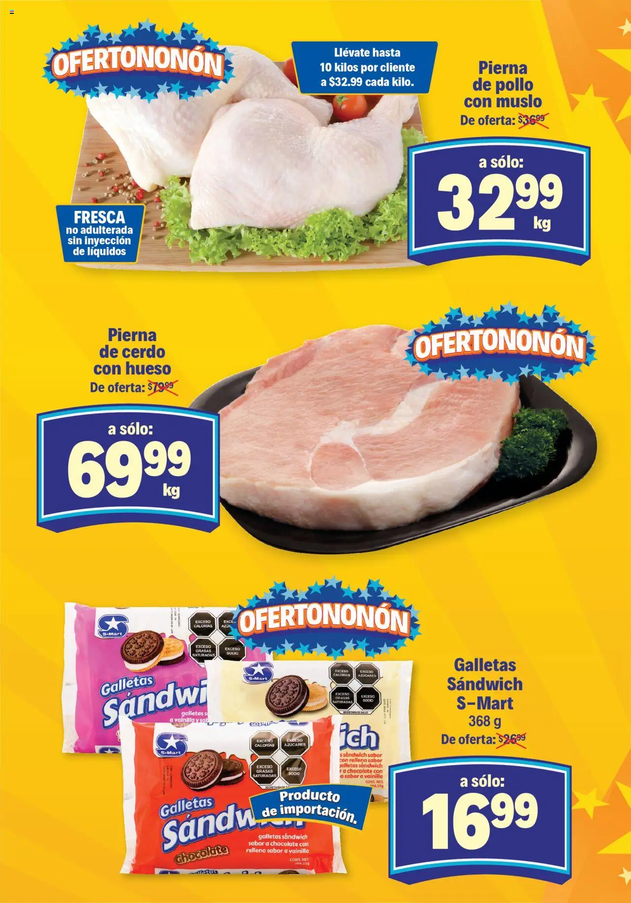 Nuevas ofertas de S-Mart válidas en toda la República Mexicana desde el 10.10.2025. ¡Encuentra las mejores ofertas en S-Mart - Folleto de Feria - Matamoros! | Página: 1 | Productos: Pollo, Chocolate, Cerdo, Galletas