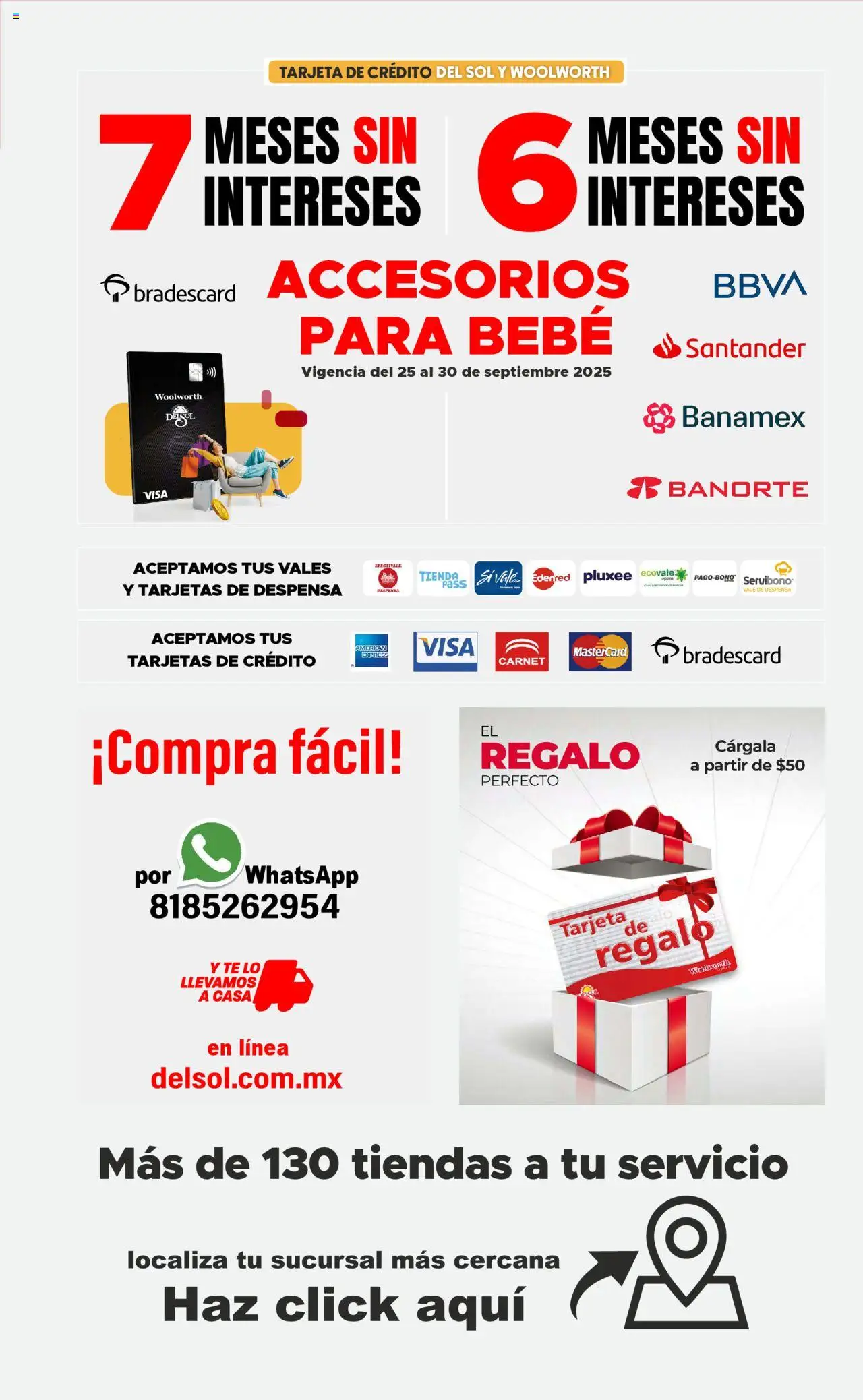 Nuevas ofertas de Del Sol y Woolworth válidas en toda la República Mexicana desde el 03.10.2025. ¡Encuentra las mejores ofertas en Del Sol y Woolworth - Catálogo Quincena del Bebé Accesorios! | Página: 10 | Productos: Despensa, Té