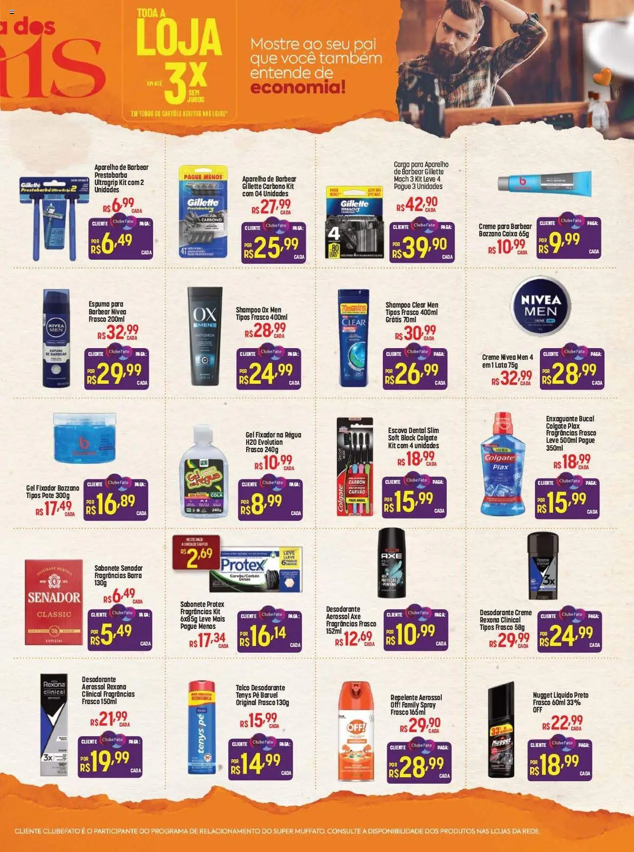 Super Muffato Folheto - válido de 01.08.2025 | Página: 3 | Produtos: Cola, Sabonete, Rexona, Pá