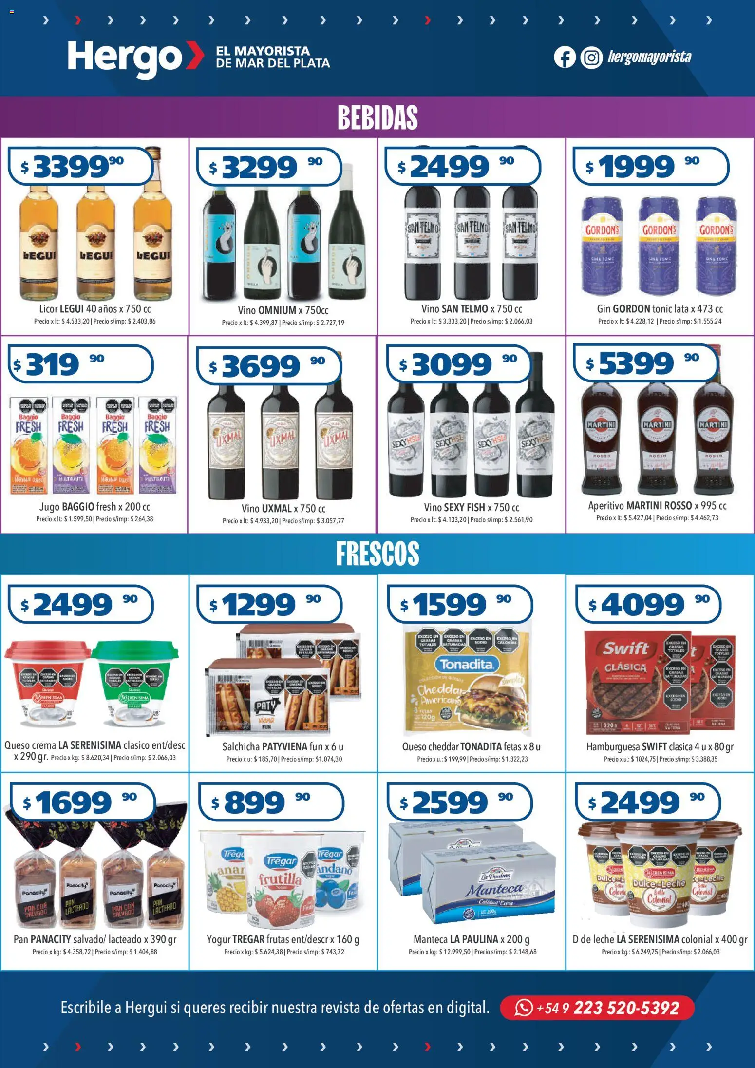 Hergo catálogo │ válido desde el 05.11.2025 | Página: 3 | Productos: Gin, Queso, Jugo, Vino
