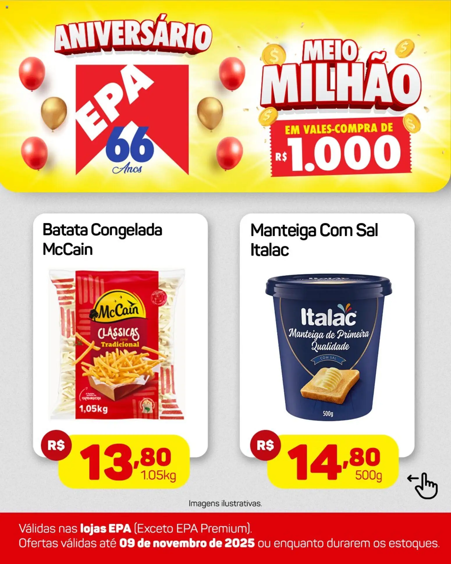 EPA Folheto - válido de 03.11.2025 | Página: 2 | Produtos: Manteiga, Batata, Sal