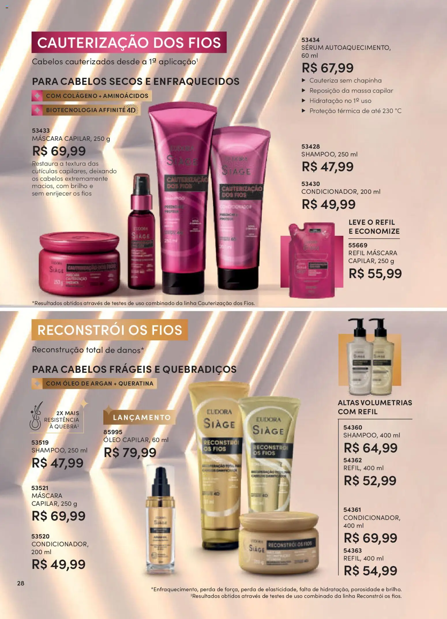 Eudora Folheto - válido de 10.11.2025 | Página: 28 | Produtos: Chapinha, Óleo, Sérum, Massa