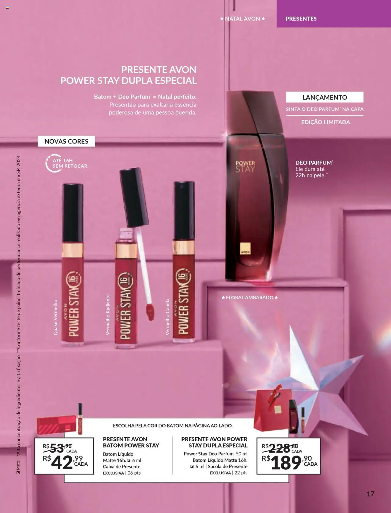 Avon Folheto - válido de 07.10.2025 | Página: 17 | Produtos: Batom, Caixa, Canela