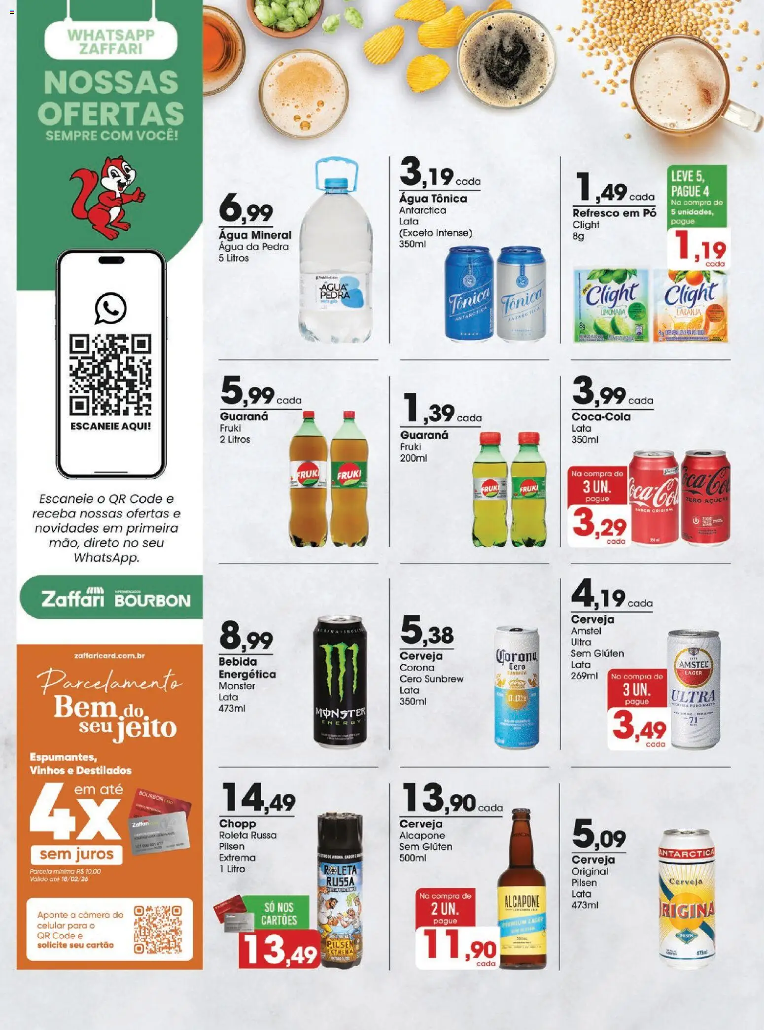 Zaffari Folheto - válido de 03.02.2026 | Página: 12 | Produtos: Refresco, Guaraná, Açúcar, Monster