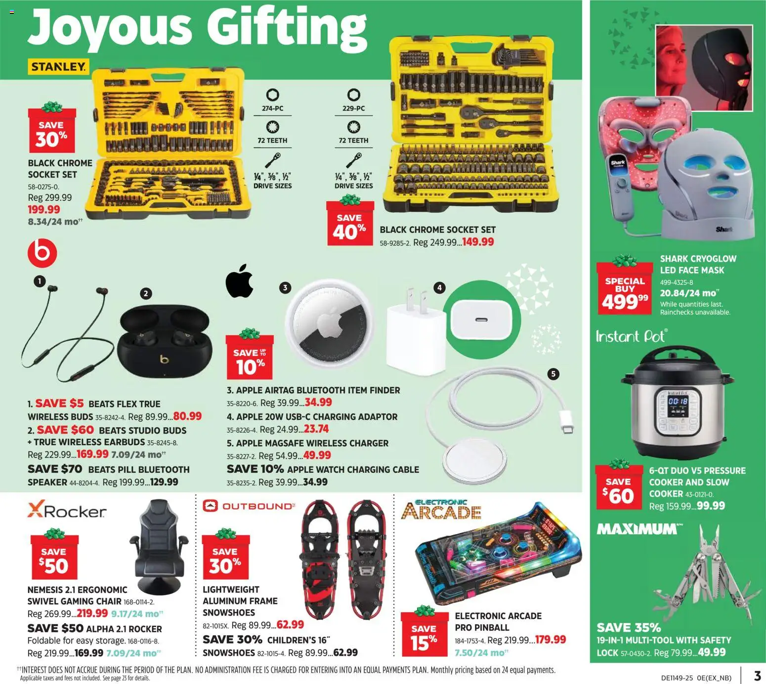 Canadian Tire flyer valid from 27.11.2025 | Page: 3 | Products: Watch, Cable, Speaker, Mask