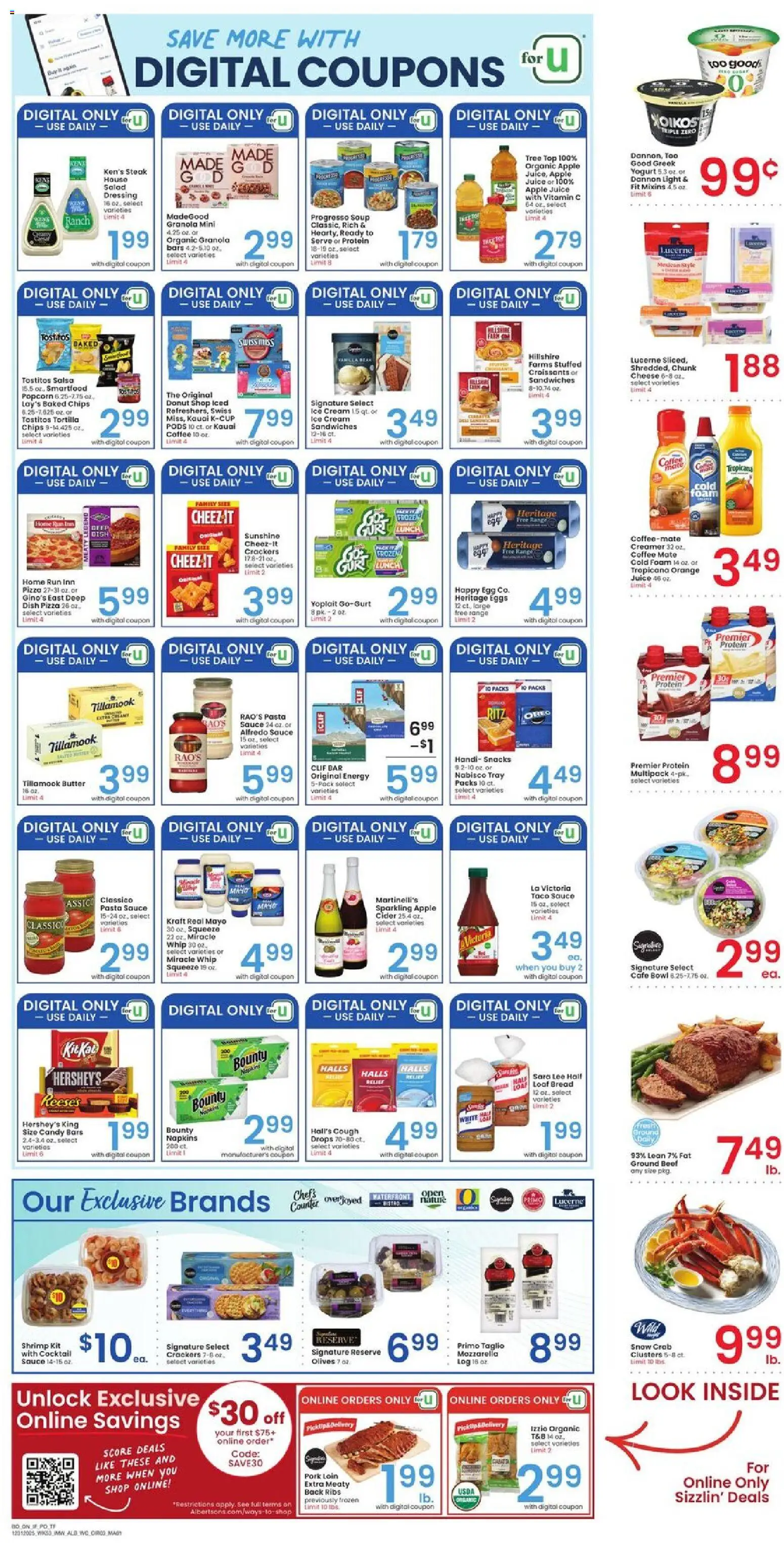 Albertsons Weekly Ad - valid from 31.12.2025 | Page: 2 | Products: Cider, Yogurt, Ice cream, Water