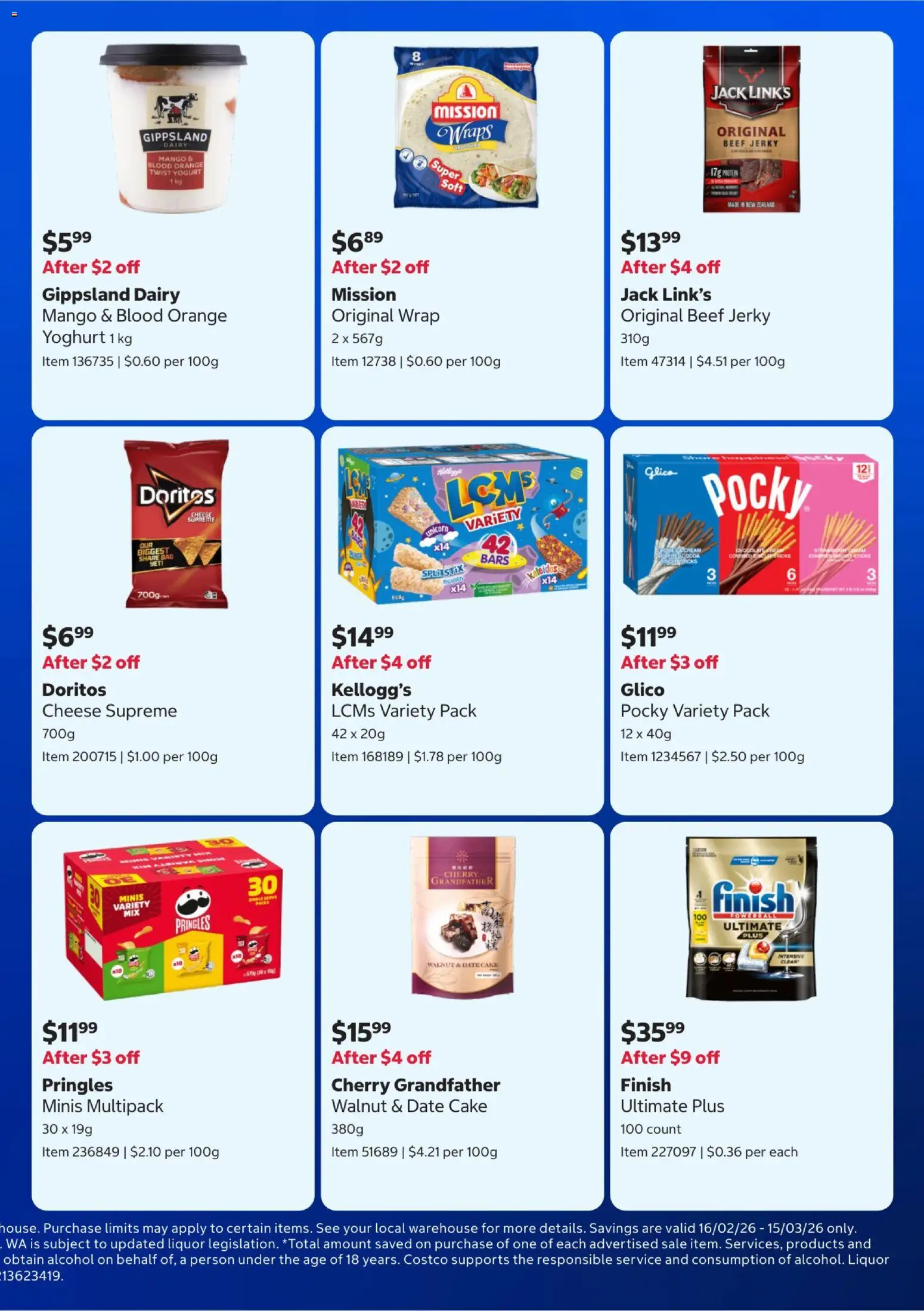 Costco catalogue - valid from 16.02.2026 | Page: 7 | Products: Yoghurt, Mango, Date, Bag