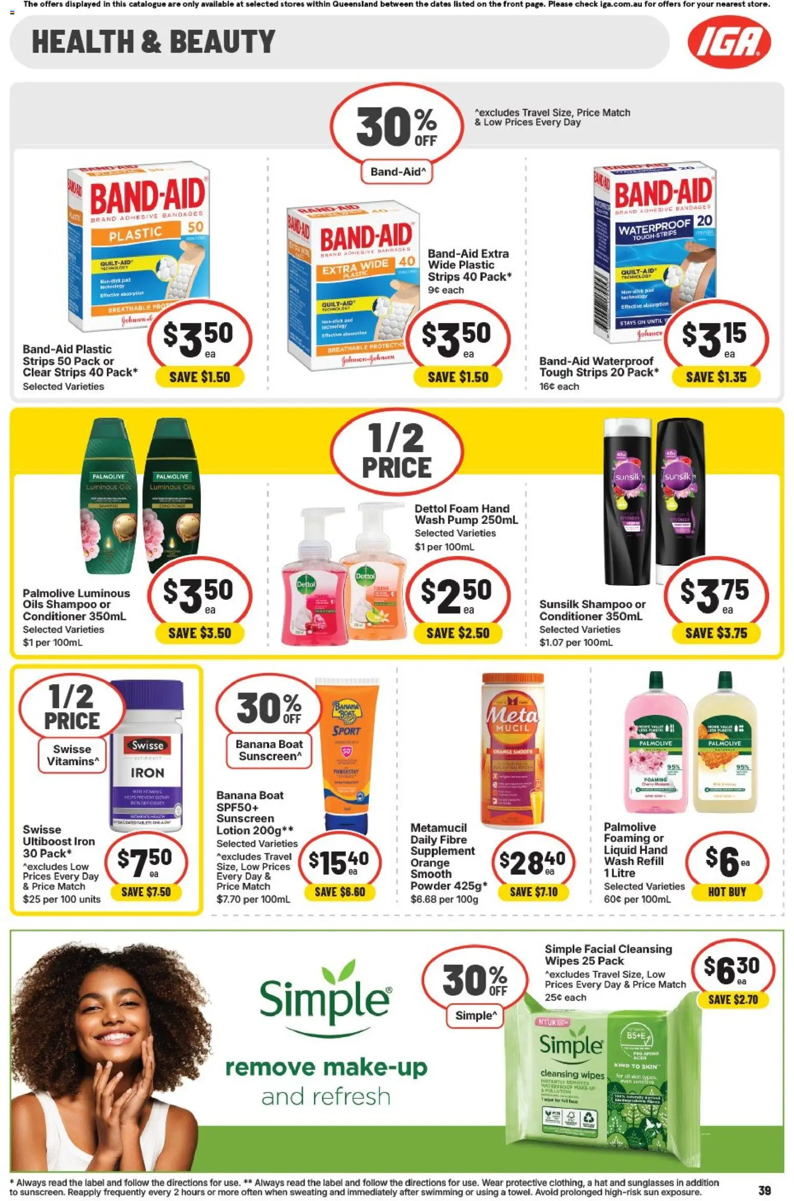 IGA catalogue - valid from 18.02.2026 | Page: 42 | Products: Powder, Conditioner, Sunscreen, Lotion
