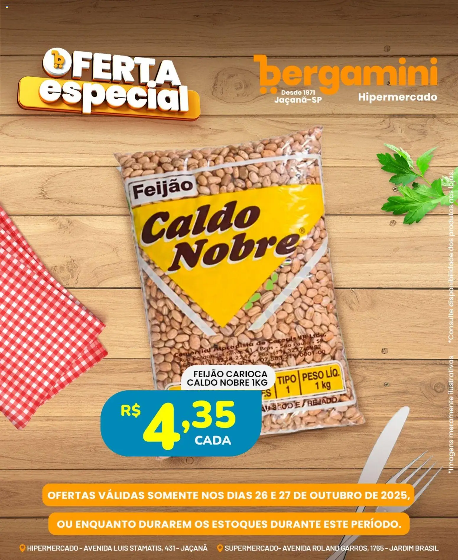 Supermercado Bergamini Folheto - válido de 26.10.2025 | Página: 4 | Produtos: Feijão