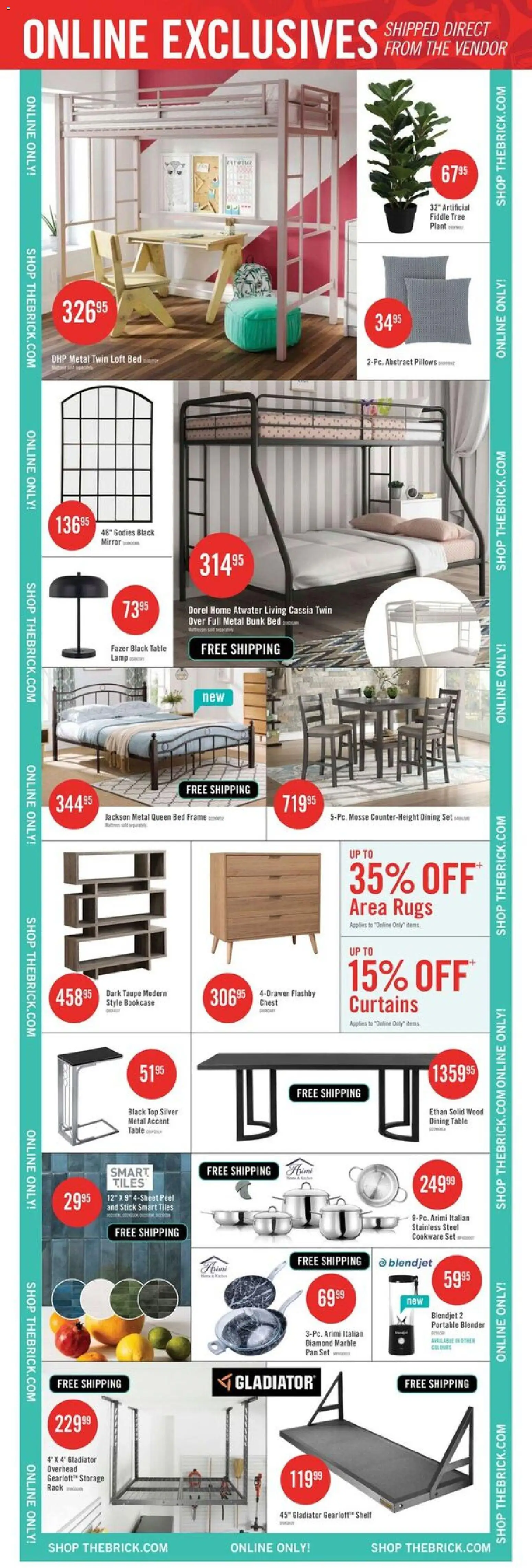 The Brick flyer valid from 23.10.2025 | Page: 16 | Products: Bed, Table, Mirror, Lamp