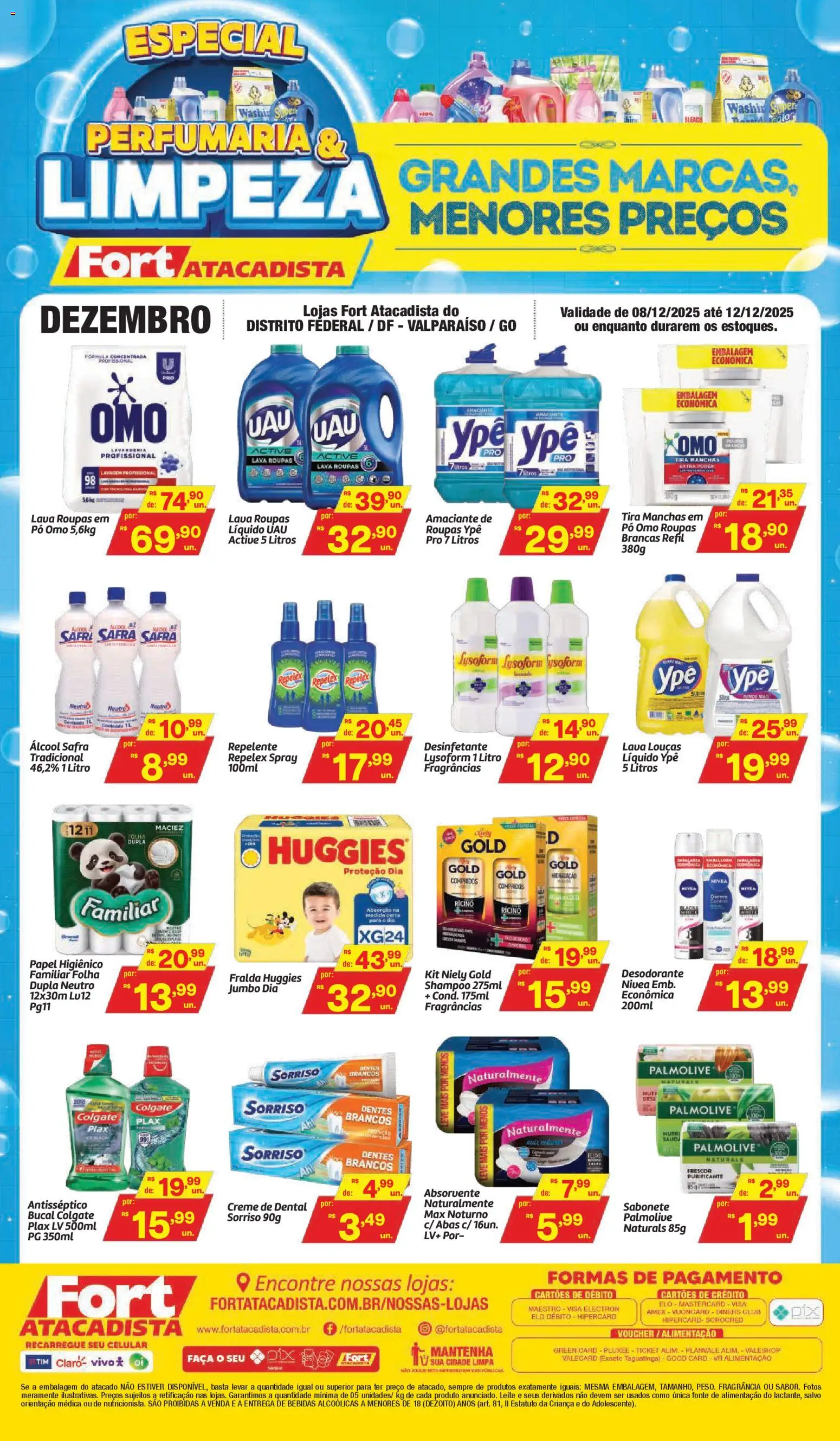Fort Atacadista Folheto - válido de 08.12.2025 | Página: 1 | Produtos: Celular, Desodorante, Absorvente, Papel higiênico