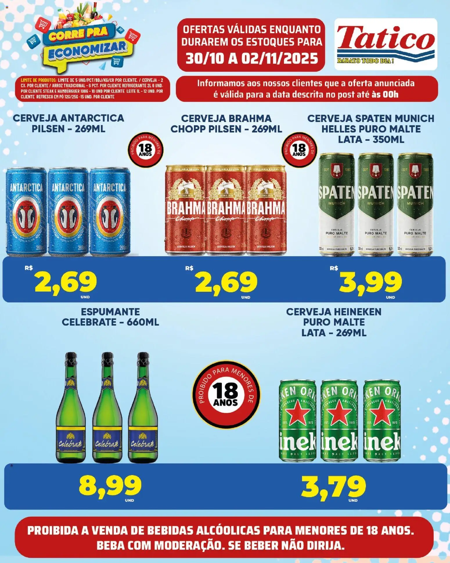 Tatico Folheto - válido de 03.11.2025 | Página: 43 | Produtos: Espumante, Leite, Heineken, Hambúrguer