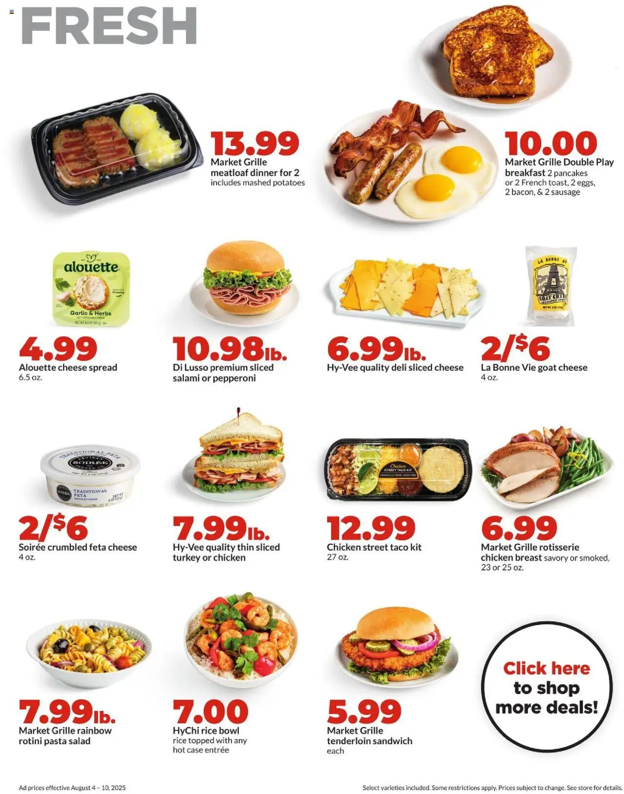 HyVee Weekly Ad - valid from 04.08.2025 | Page: 14 | Products: Rice, Pasta, Sausage, Case