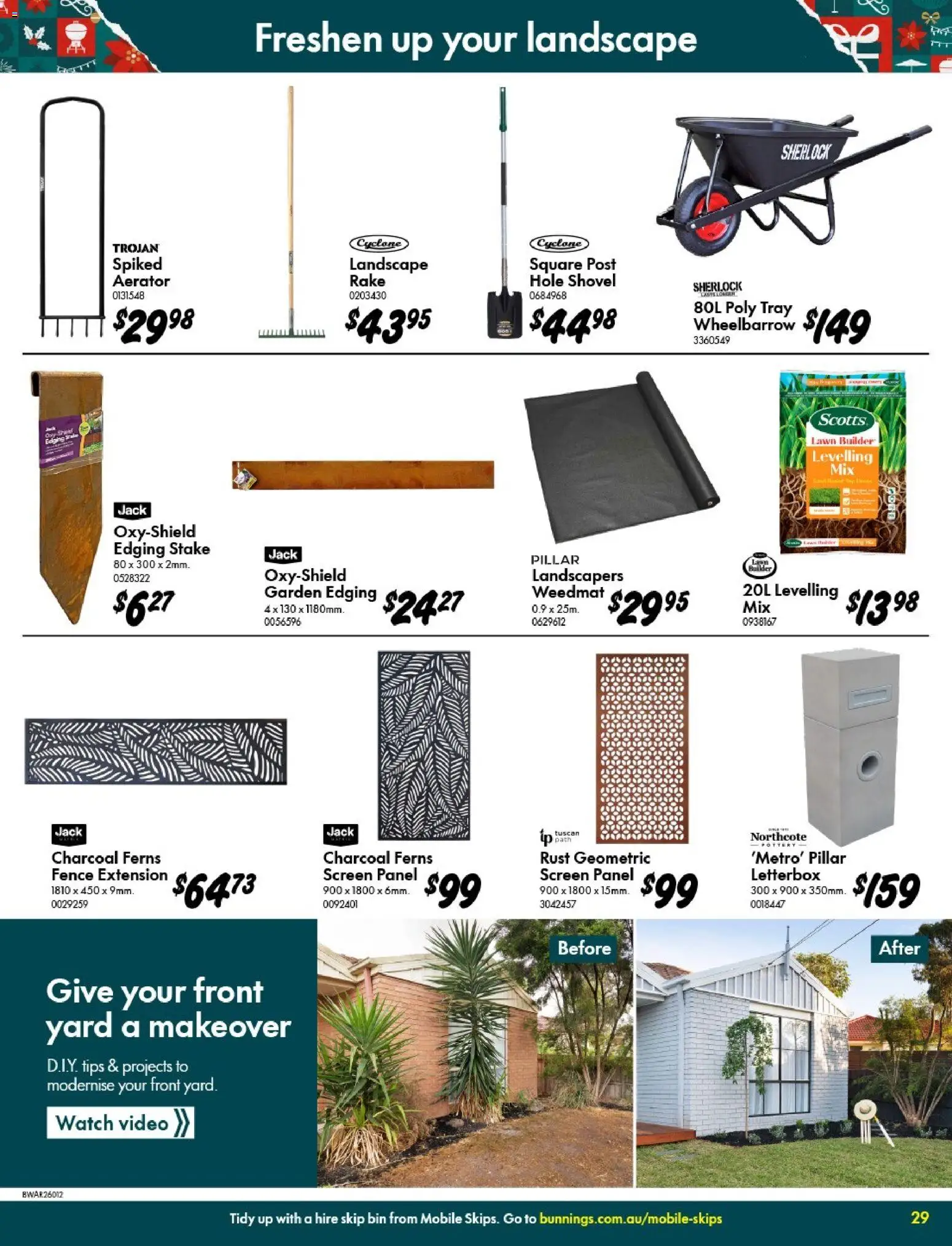 Bunnings Warehouse catalogue - valid from 05.11.2025 | Page: 29 | Products: Fence, Shovel, Screen, Mobile