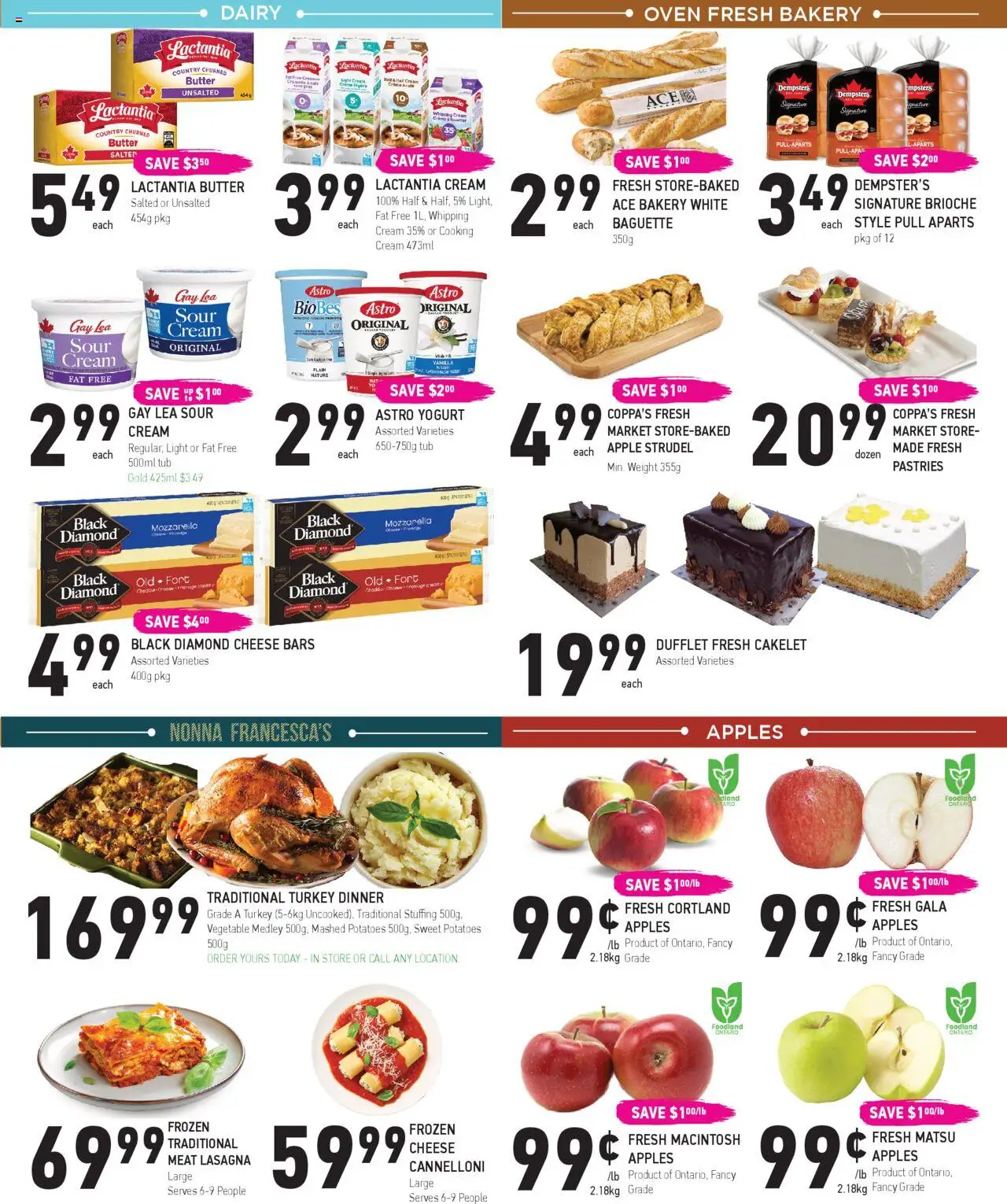 Coppas Fresh Market flyer valid from 02.10.2025 | Page: 5 | Products: Cream, Turkey, Potatoes, Cheese