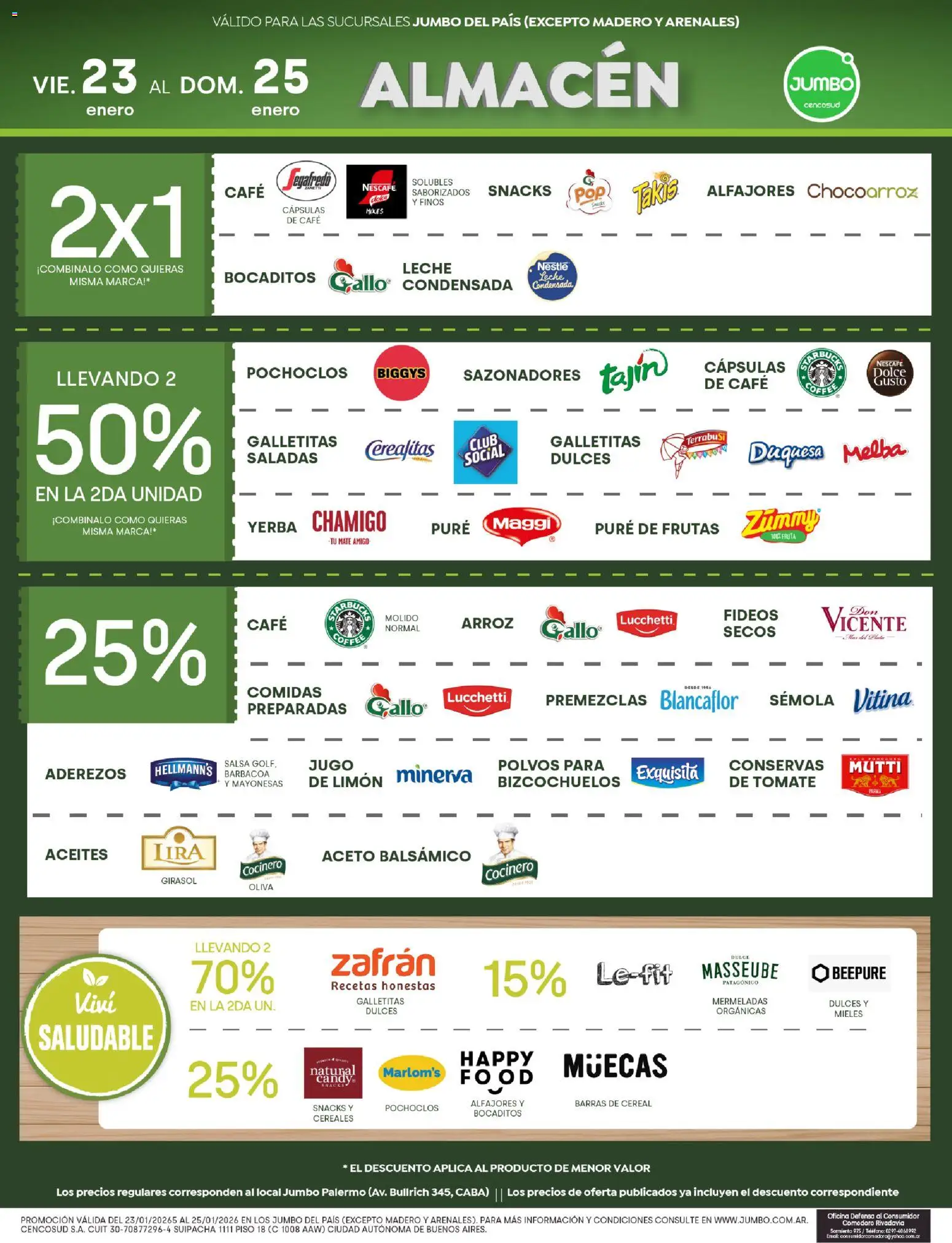 Jumbo - Ofertas | Neuquén │ válido desde el 23.01.2026 | Página: 3 | Productos: Tomate, Limón, Jugo, Fideos