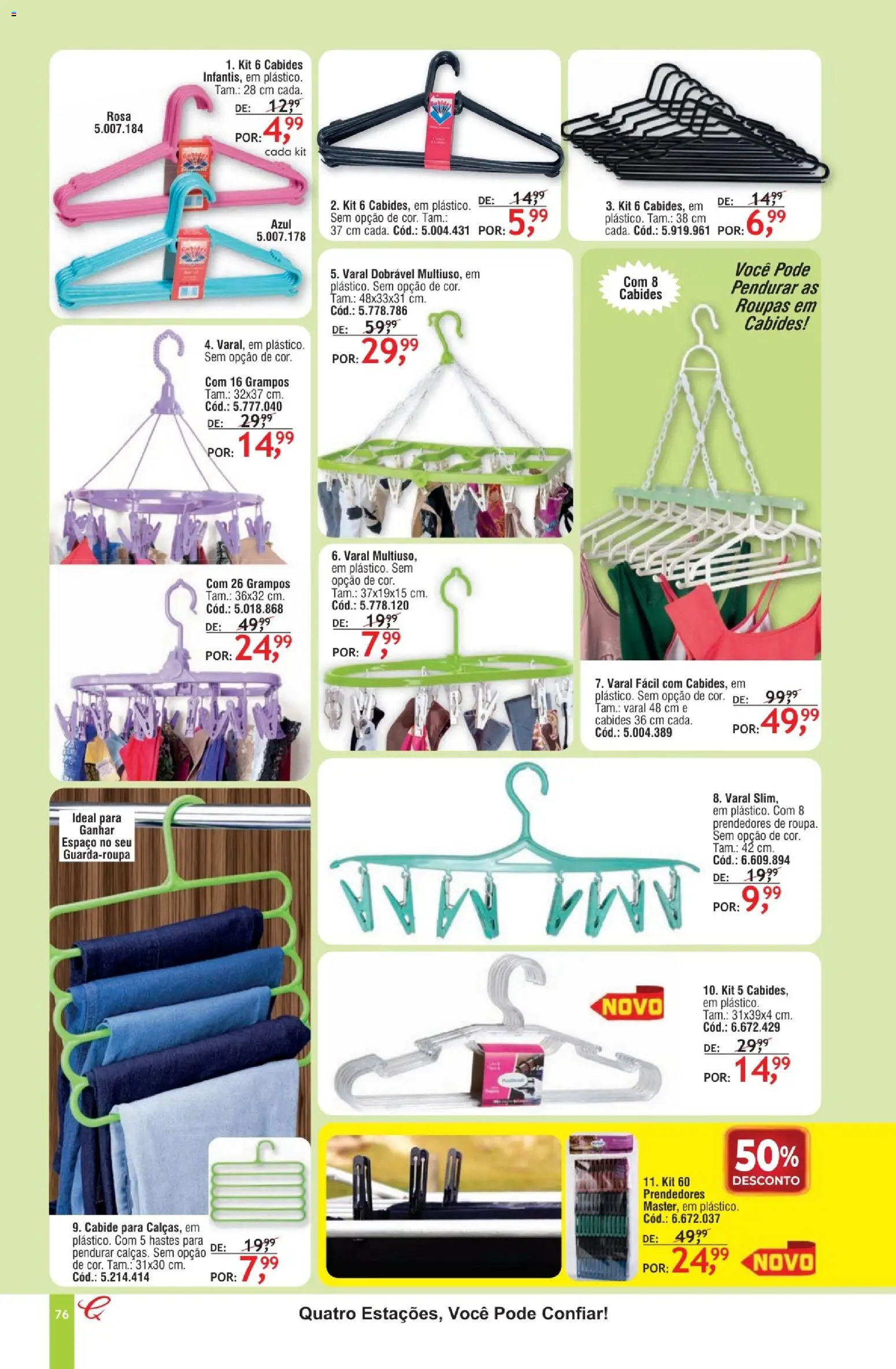 Quatro Estações Folheto - válido de 01.02.2026 | Página: 72 | Produtos: Cabide, Roupas