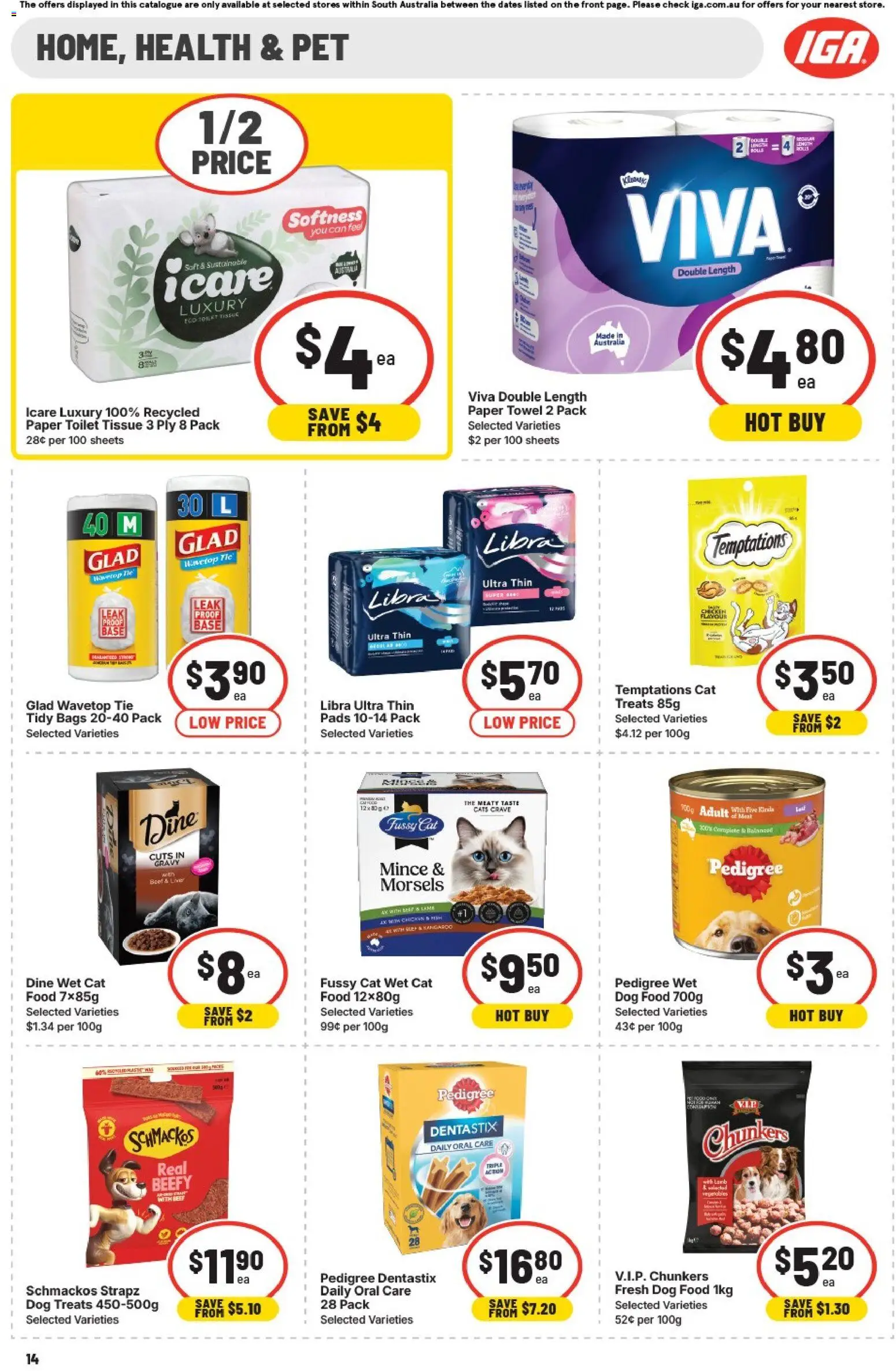 IGA catalogue - valid from 24.12.2025 | Page: 14 | Products: Chicken, Beef, Sustainable, Tie