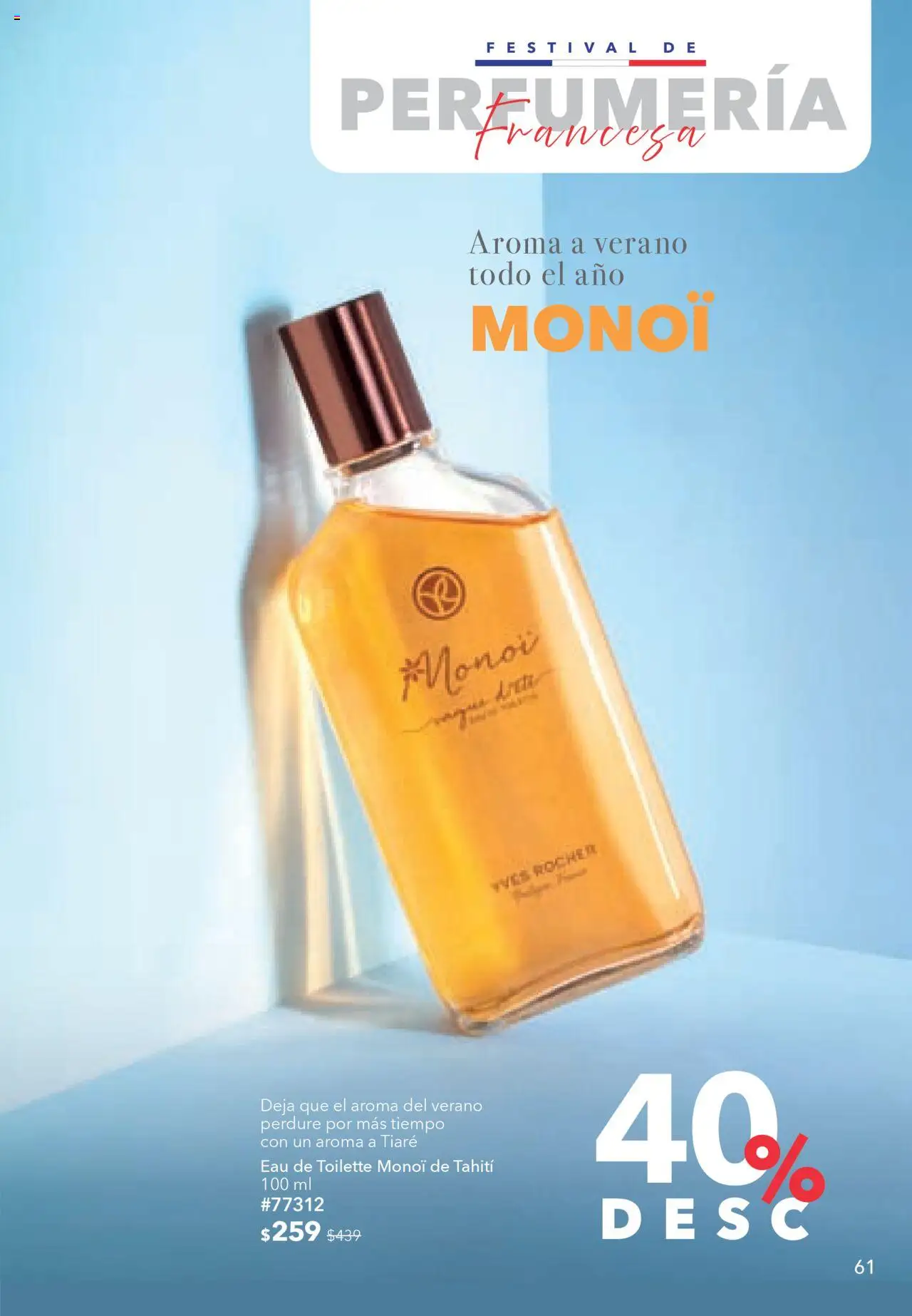 Nuevas ofertas de Yves Rocher válidas en toda la República Mexicana desde el 18.09.2025. ¡Encuentra las mejores ofertas en Yves Rocher - Campaña 13 2025! | Página: 63 | Productos: Eau de toilette