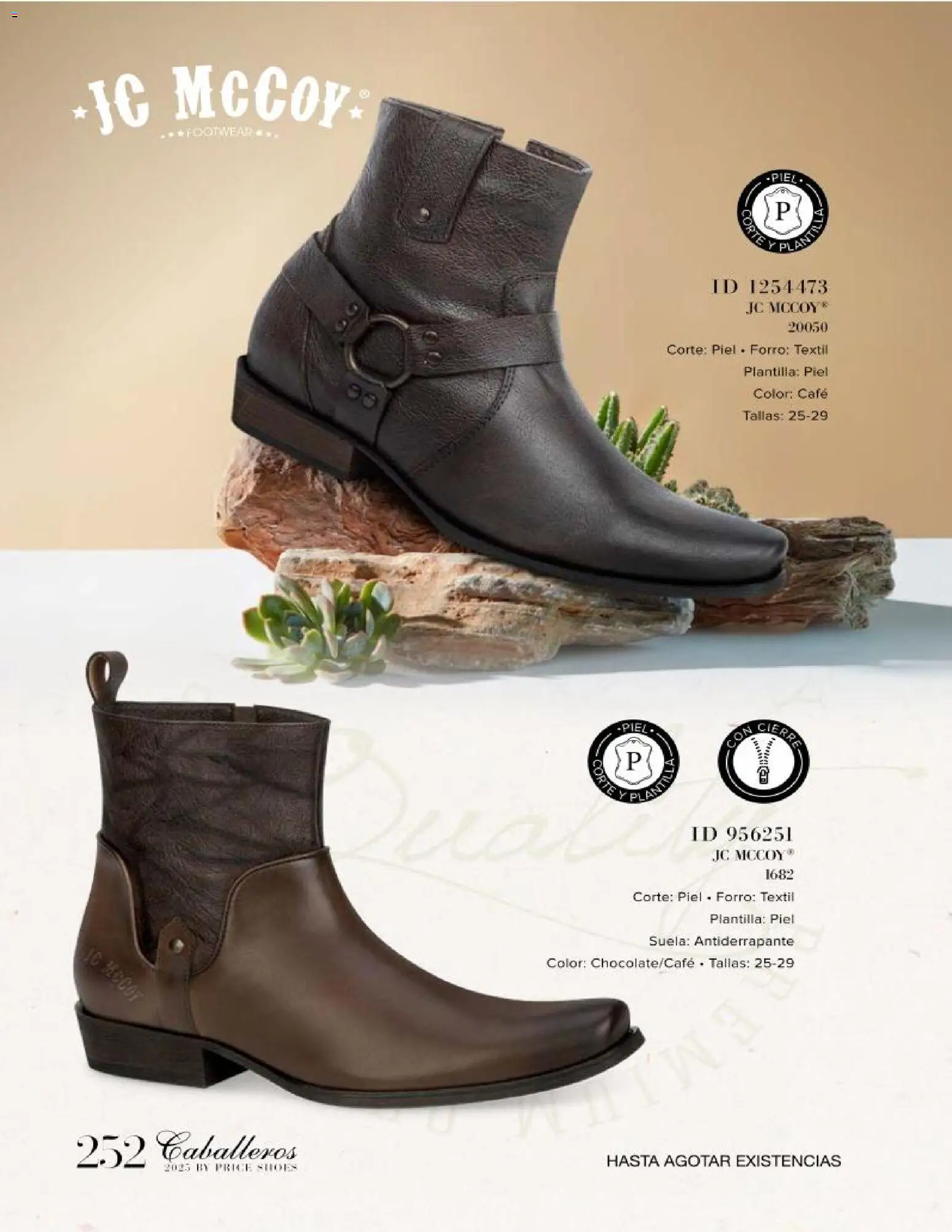 Nuevas ofertas de Price Shoes válidas en toda la República Mexicana desde el 26.11.2025. ¡Encuentra las mejores ofertas en Price Shoes catálogo Caballeros! | Página: 252 | Productos: Café