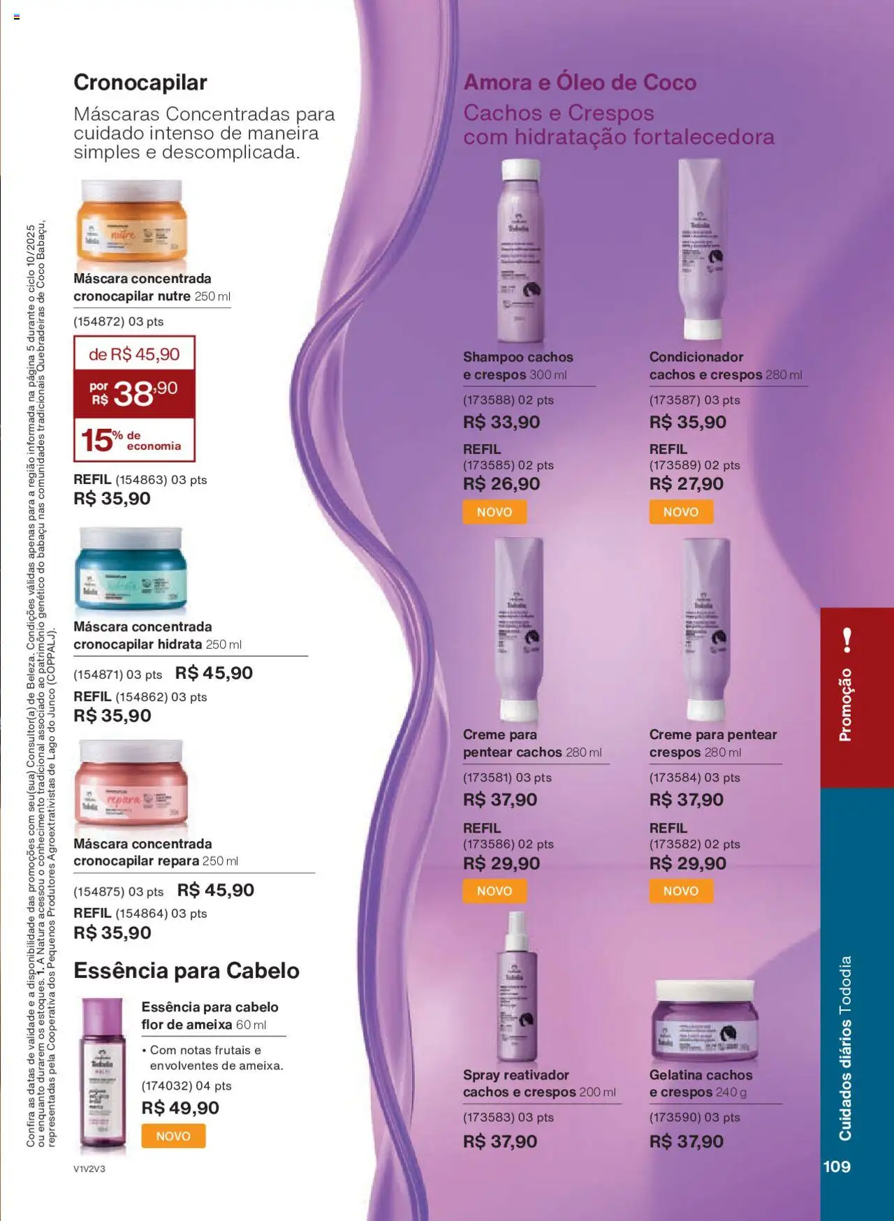 Natura Folheto - válido de 05.06.2025 | Página: 109 | Produtos: Óleo, Creme, Óleo de coco, Gelatina