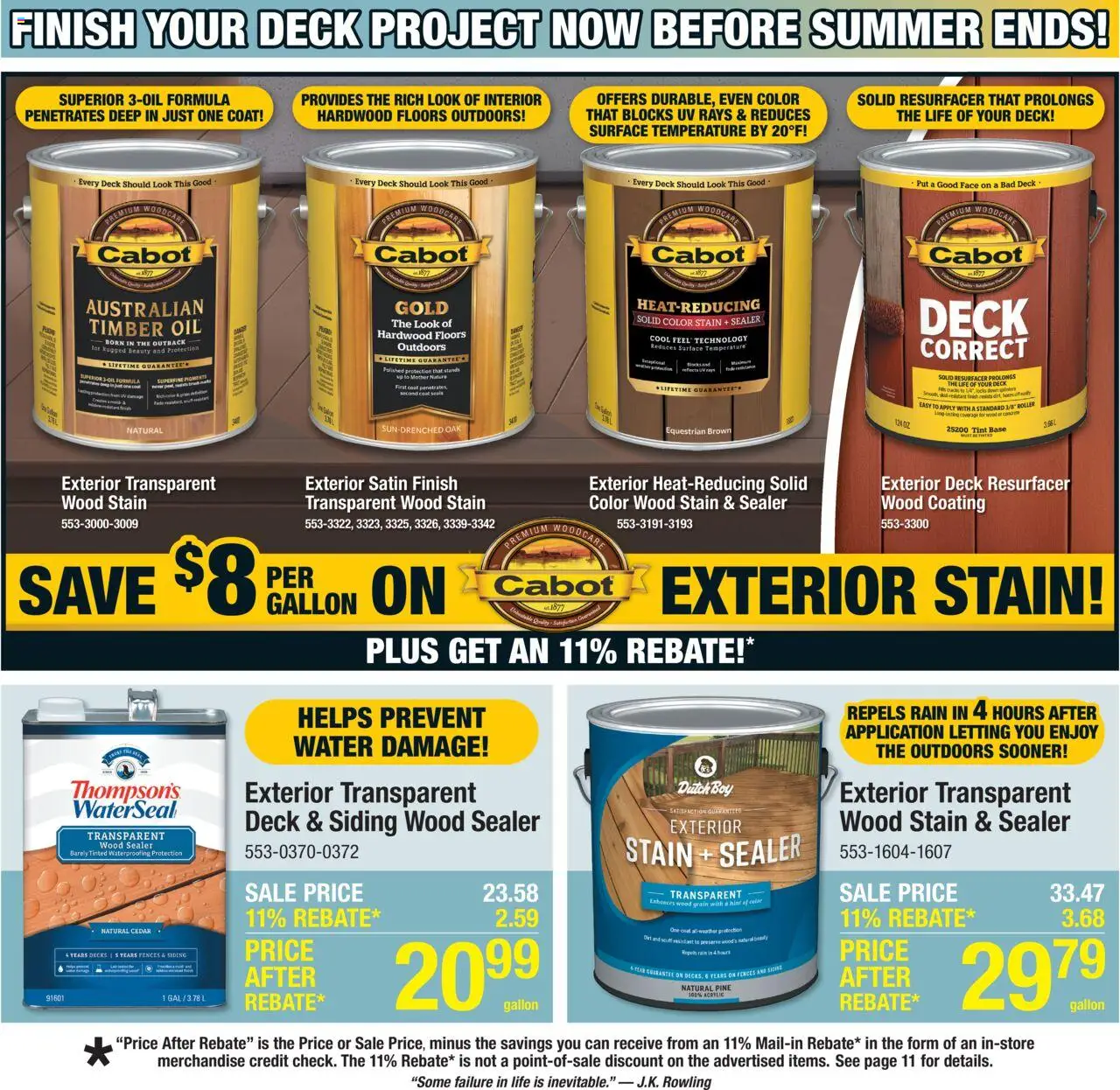 Menards Weekly Ad - valid from 06.08.2025 | Page: 6 | Products: Acrylic, Oil, Coat, Water