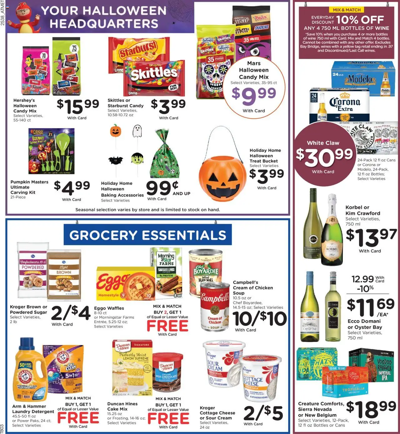 Kroger Weekly Ad - valid from 22.10.2025 | Page: 8 | Products: Cheese, Cottage cheese, Sausage, Pumpkin