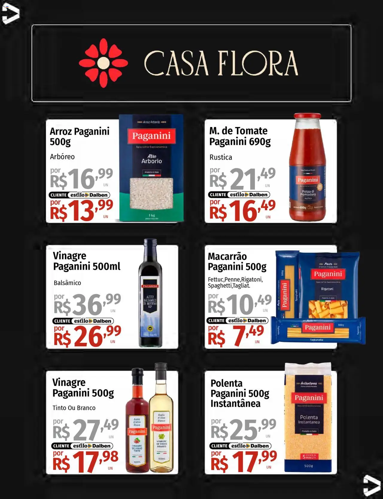 Supermercado Dalben Folheto - válido de 15.08.2025 | Página: 12 | Produtos: Vinagre, Vinho, Arroz, Macarrão