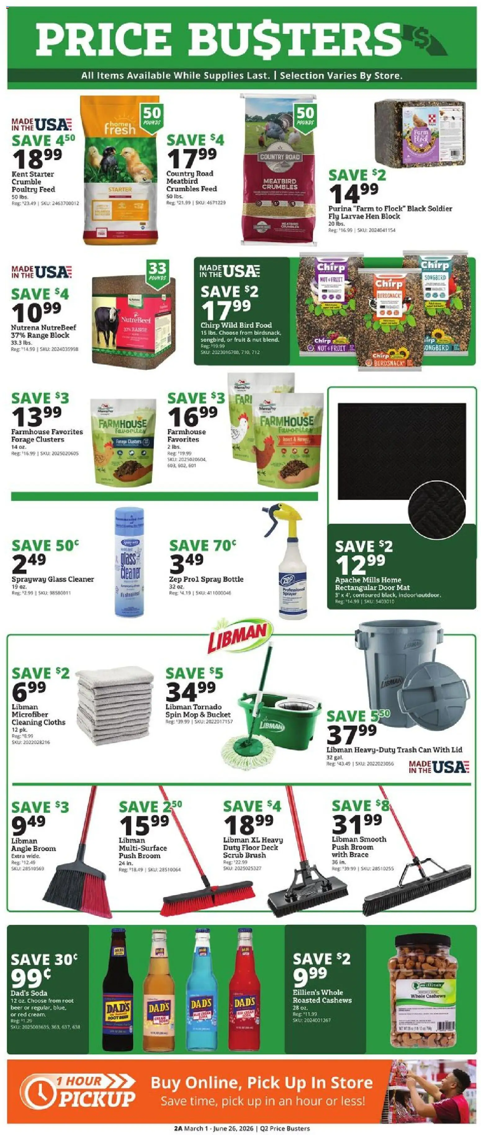 Rural King Ad - valid from 01.03.2026 | Page: 2 | Products: Brush, Cleaning cloths, Starter, Poultry