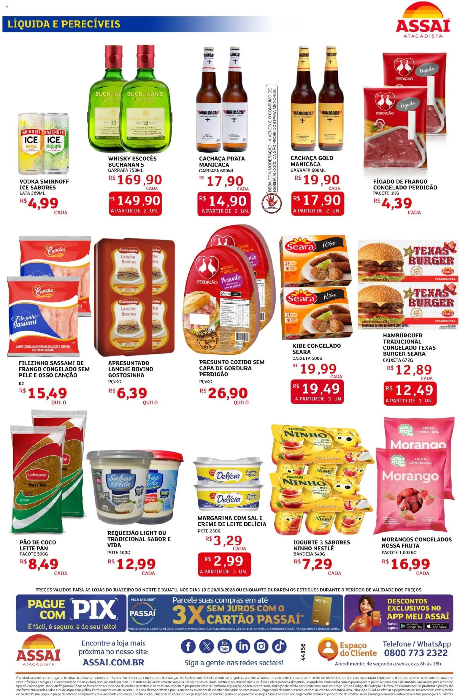 Assaí Atacadista ofertas - CE Folheto - válido de 19.03.2026 | Página: 2 | Produtos: Leite, Iogurte, Pneus, Margarina