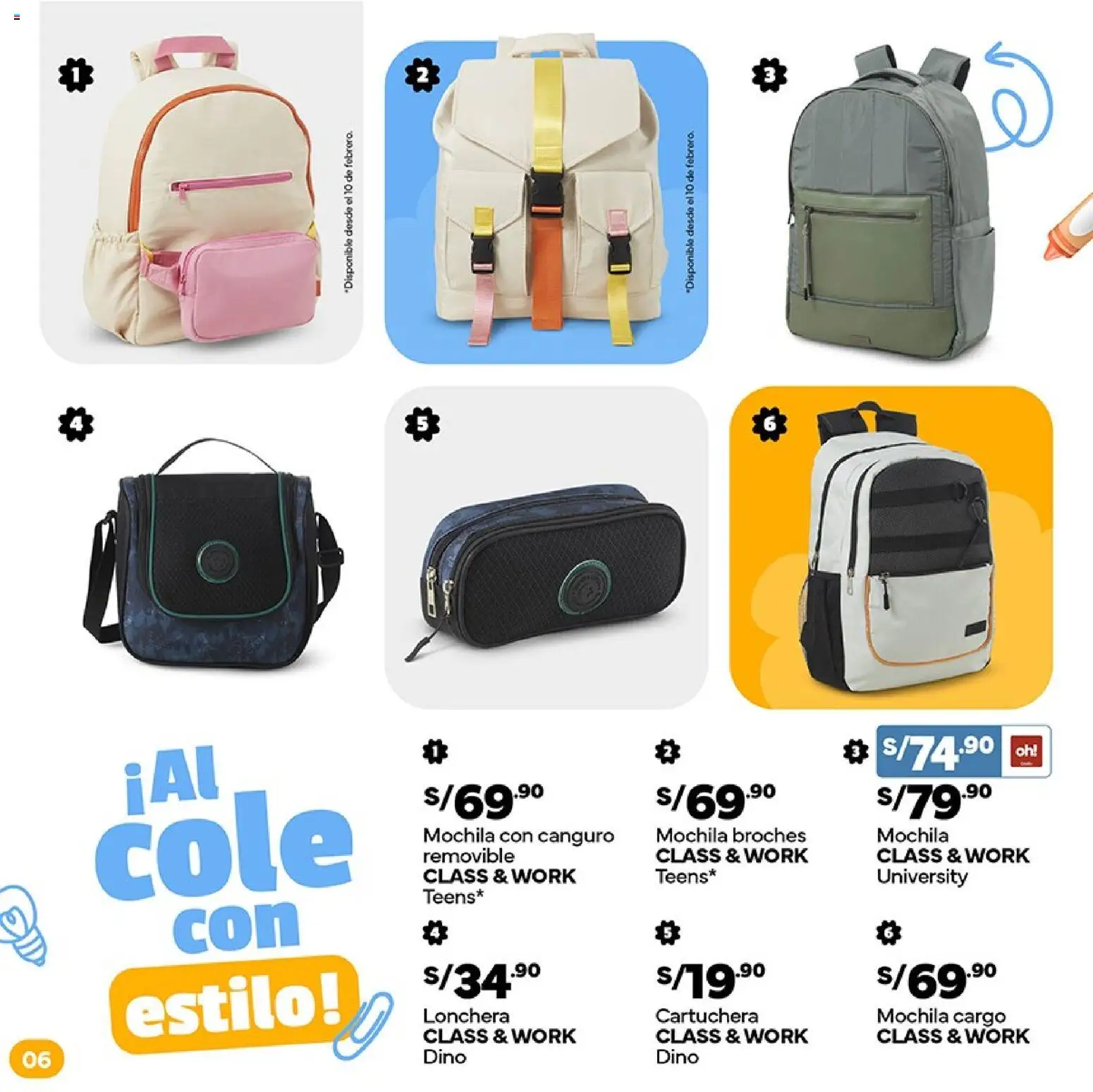 Catálogo Plaza Vea válido desde 02.02.2026 | Página: 6 | Productos: Mochila