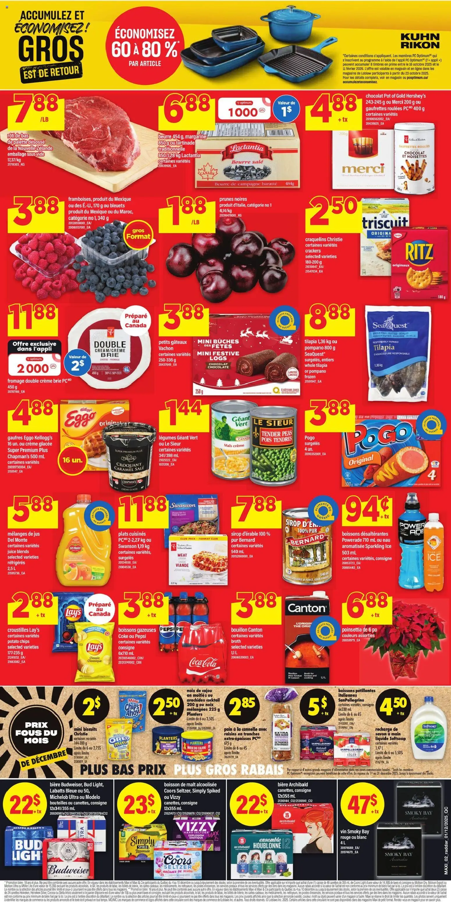 Maxi flyer valid from 04.12.2025 | Page: 2 | Products: Chips, Cheese, Chocolate, Juice