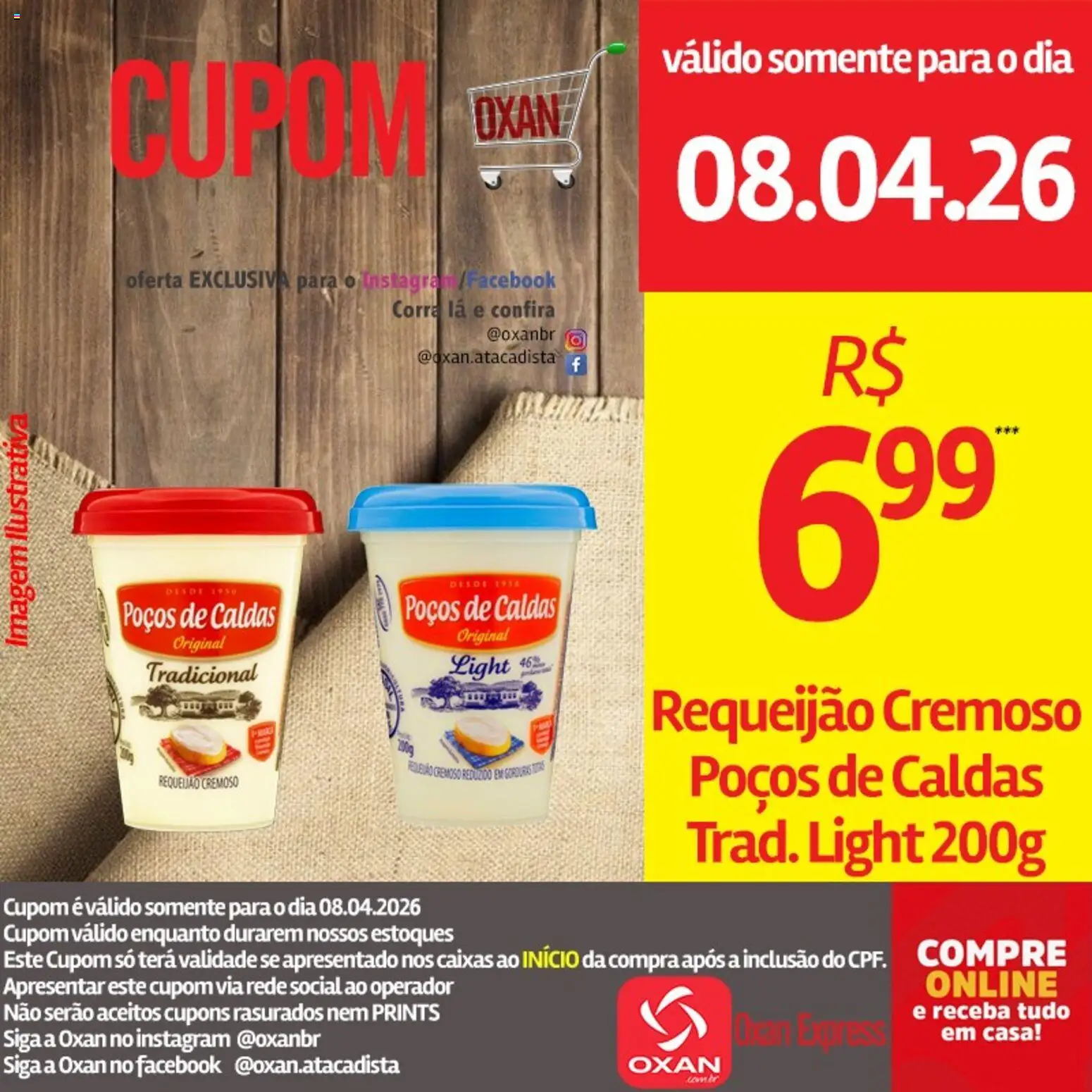 Oxan Atacadista Folheto - válido de 08.04.2026 | Página: 11 | Produtos: Requeijão