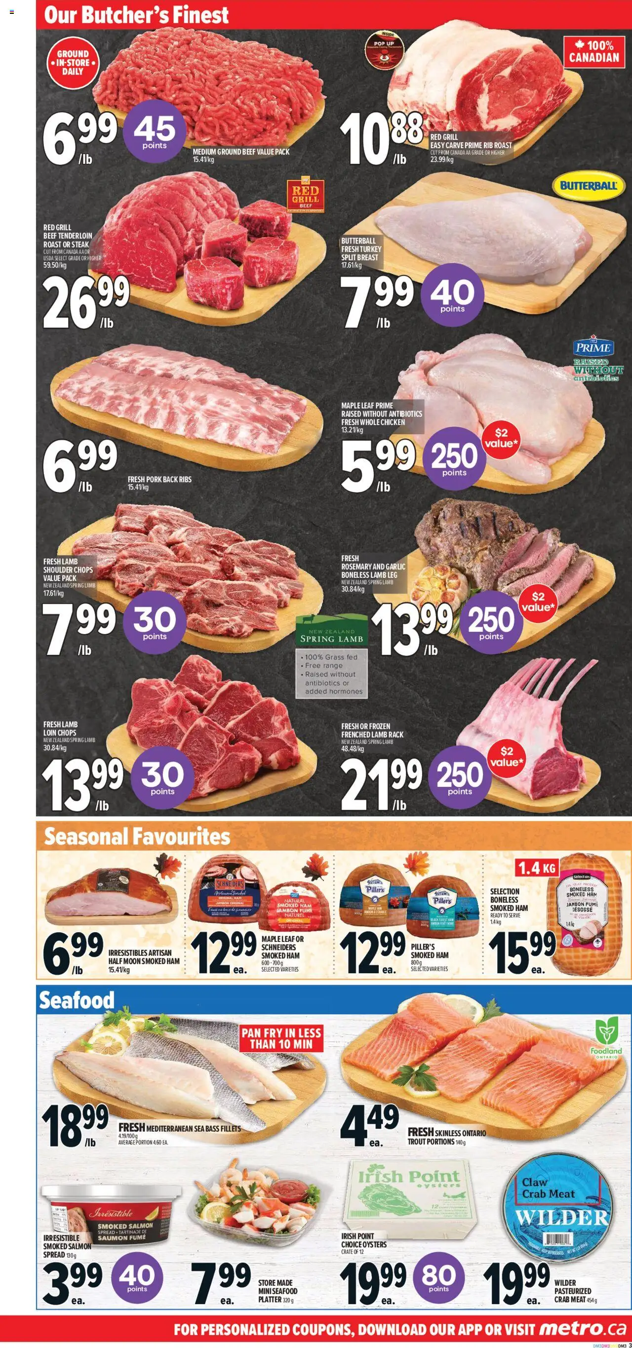 Metro flyer valid from 02.10.2025 | Page: 8 | Products: Beef, Turkey, Chicken, Pork