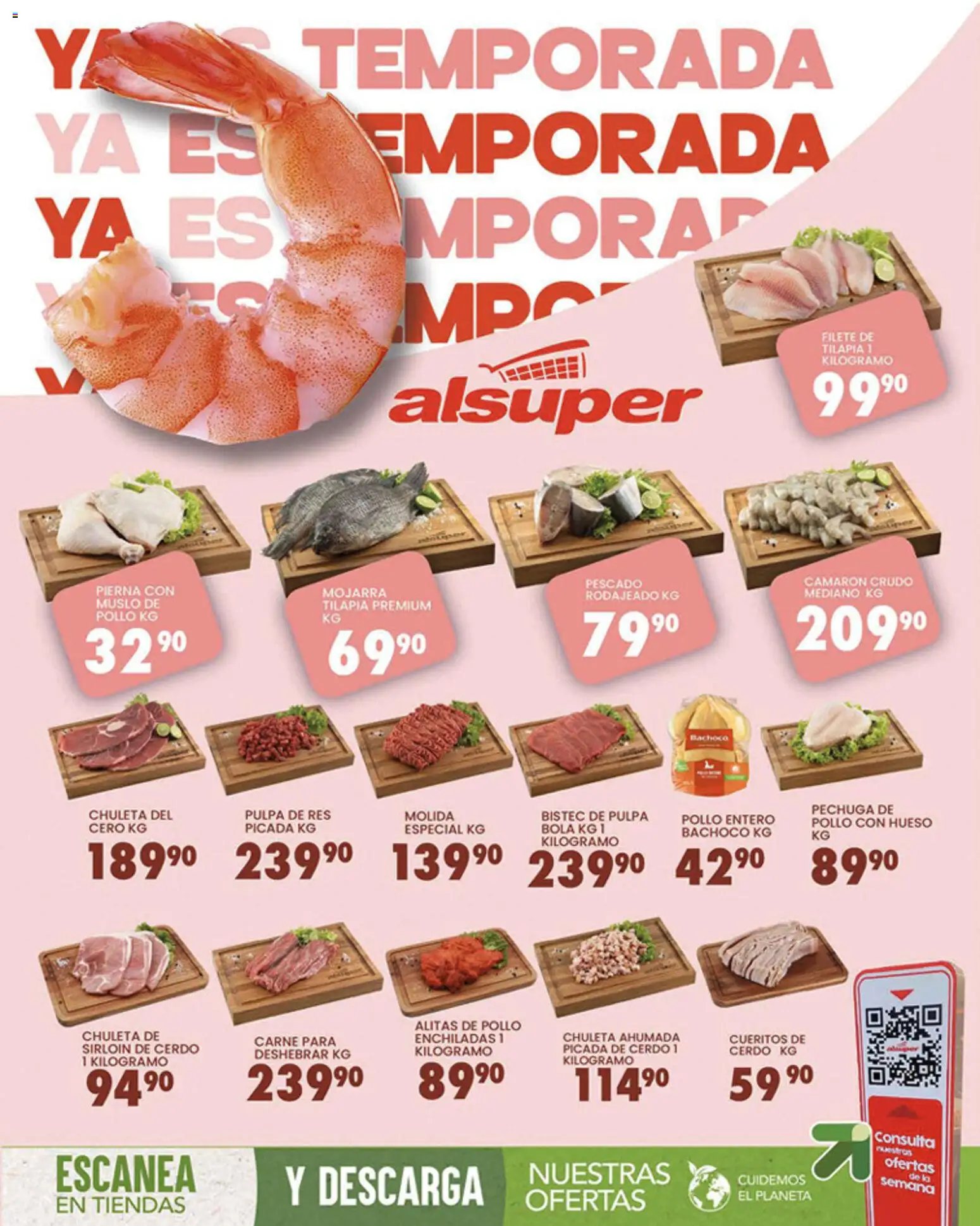 Nuevas ofertas de Alsuper válidas en toda la República Mexicana desde el 17.03.2026. ¡Encuentra las mejores ofertas en Alsuper folleto Zacatecas! | Página: 8 | Productos: Pollo, Cerdo, Res
