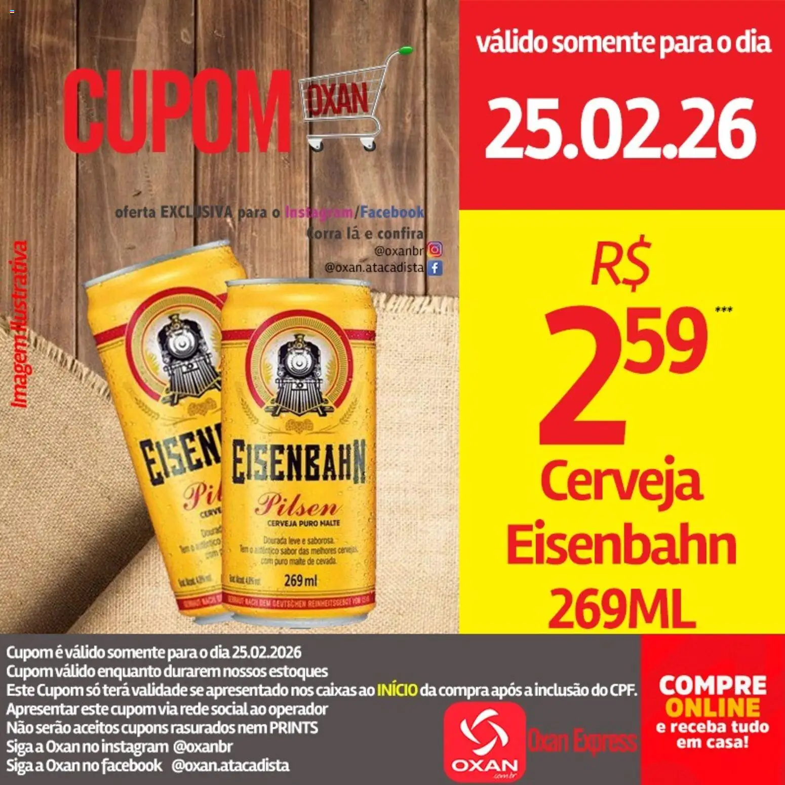 Oxan Atacadista Folheto - válido de 25.02.2026 | Página: 20 | Produtos: Eisenbahn, Cerveja